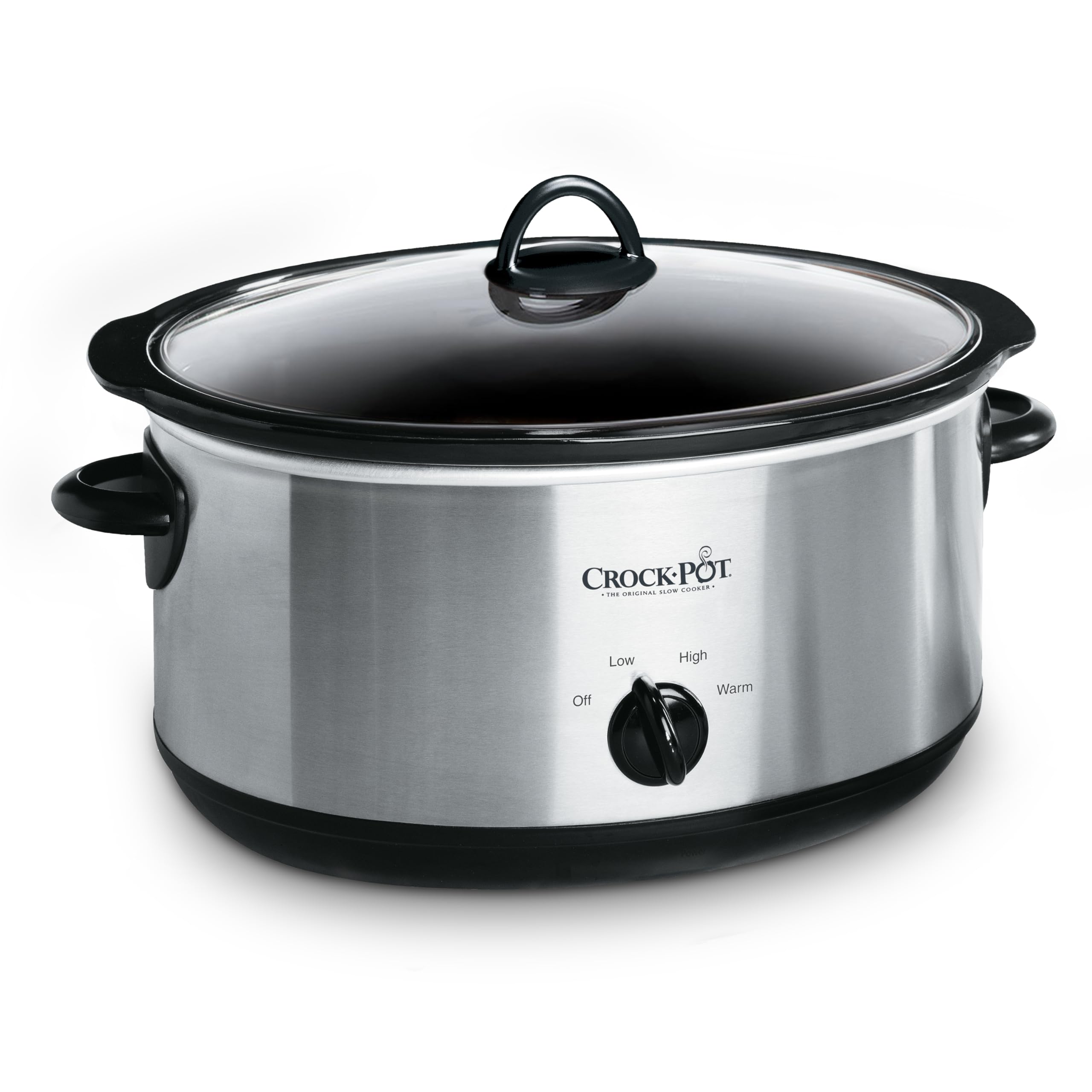 Crock-Pot 7 Quart Oval Manual Slow Cooker, Stainless Steel SCV700-S-BR, Versatile Cookware for Large Families or Entertaining product image