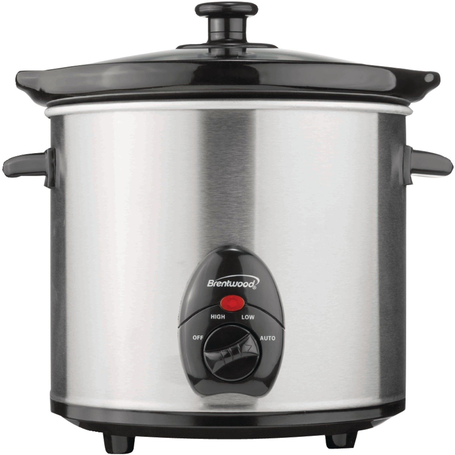 Brentwood SC-130S Slow Cooker Stainless Steel Body, 3-Quart product image