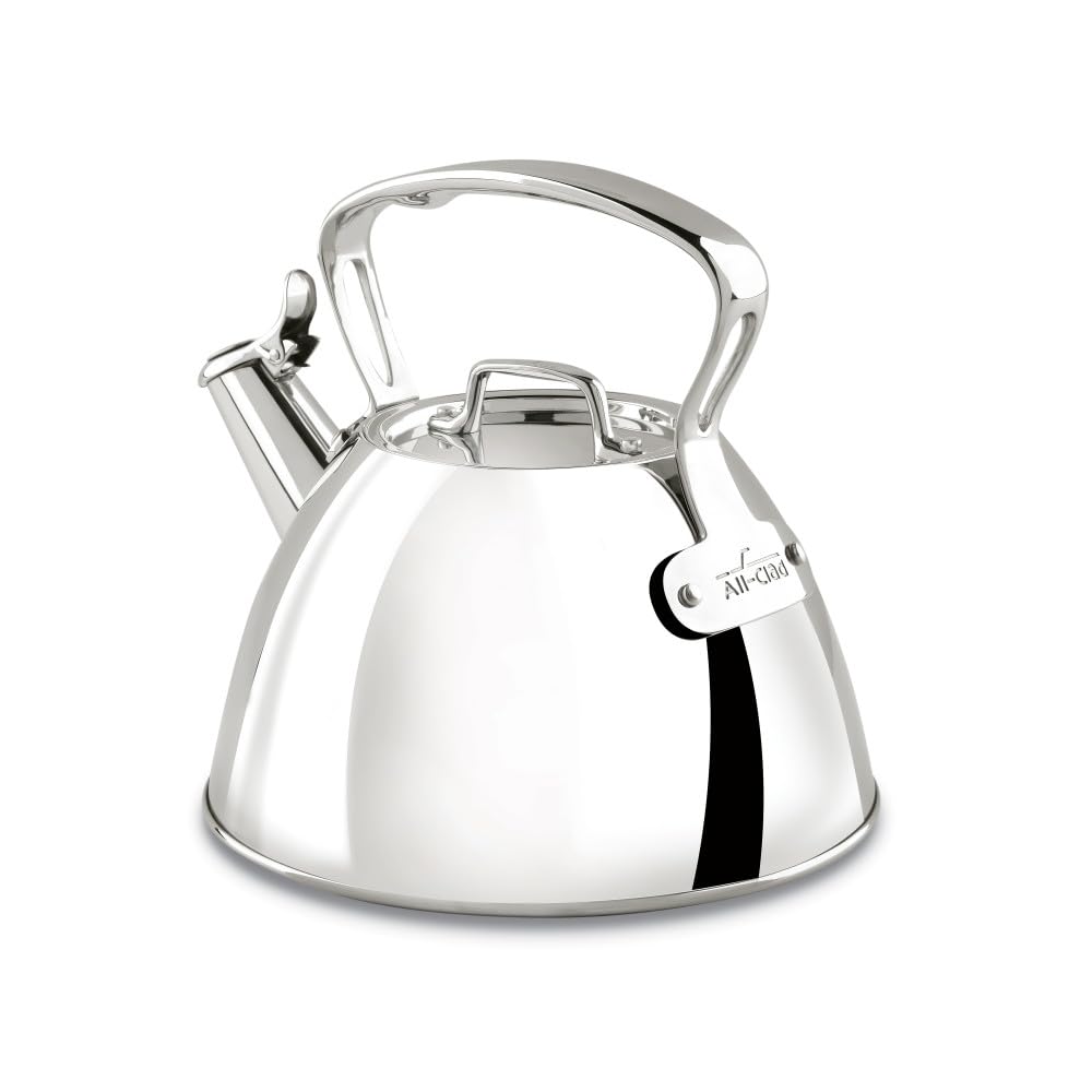 All-Clad Specialty Stainless Steel Tea Kettle 2 Quart Induction Pots and Pans, Cookware Silver product image