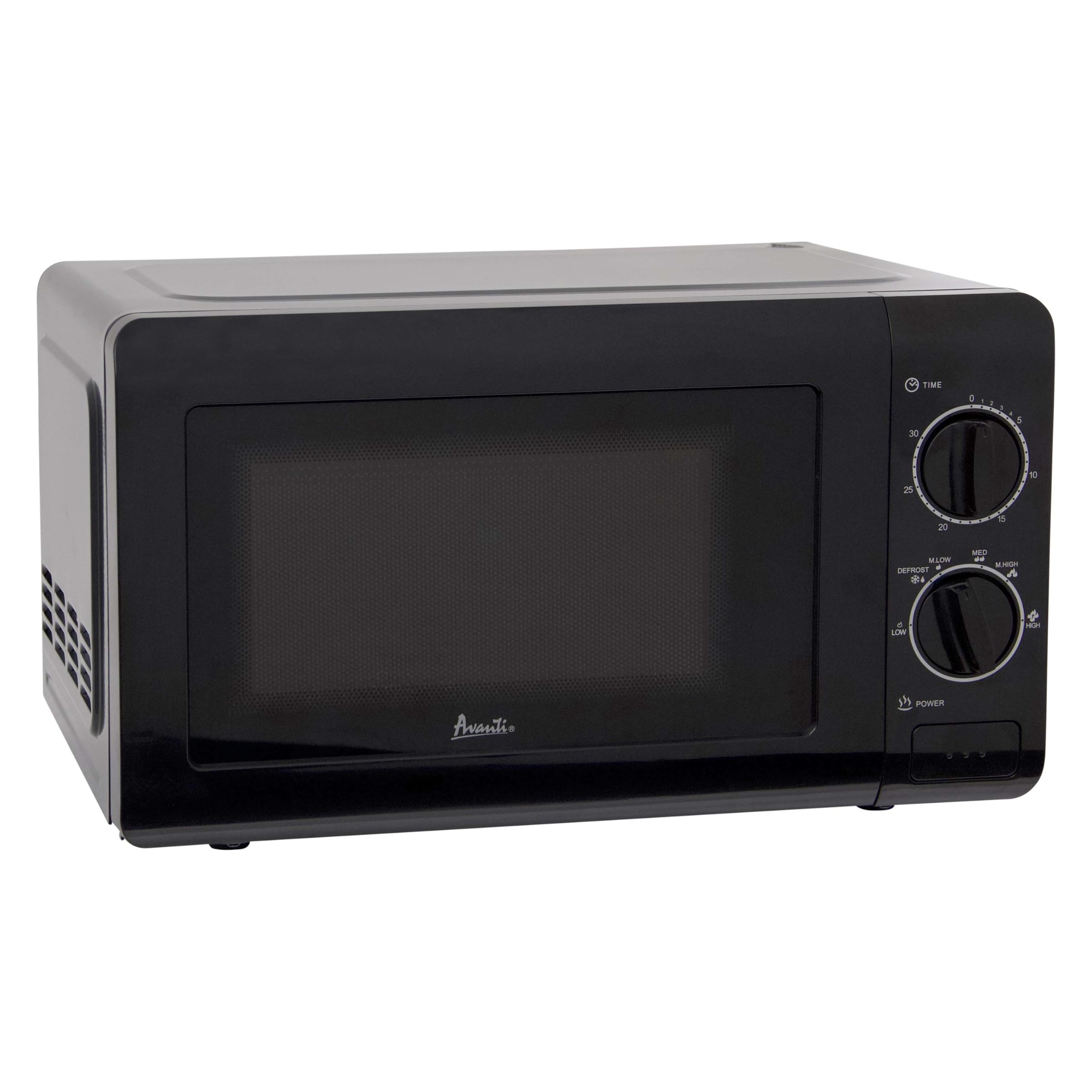 Avanti Microwave Oven 700-Watts Compact Mechanical with 5 Power Settings, Defrost, Full Range Temperature Control and Removable Glass Turntable, 0.7-Cu.Ft., Black product image