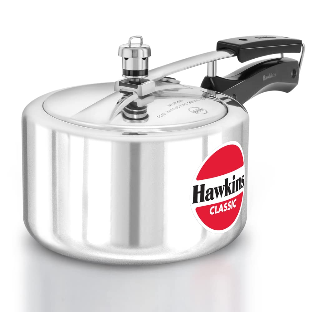 Hawkins Classic 3LitersWide Aluminium Inner Lid Pressure CookerSilver product image