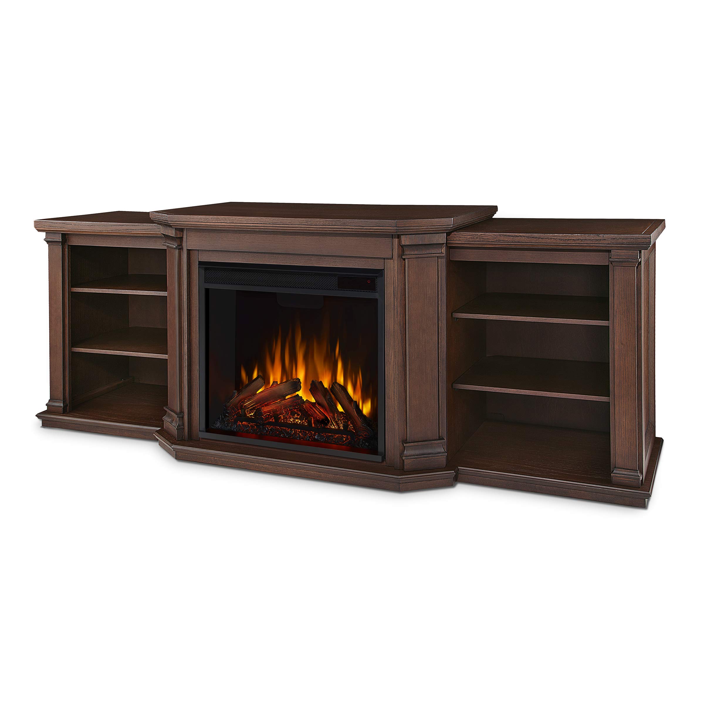 Real Flame Valmont 74" Electric Fireplace TV Stand for TVs up to 70 inches, Entertainment Center with Adjustable Shelves and Storage, TV Stand for Living Room and Bedroom, Remote Control, Timer product image