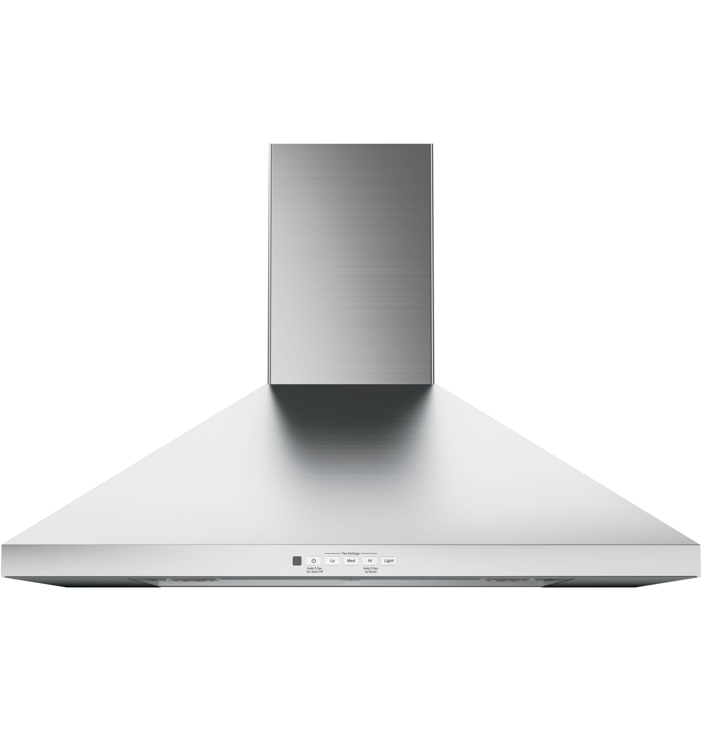 GE JVW5301SJSS Wall-Mount Pyramid Chimney Hood, Solid Black product image