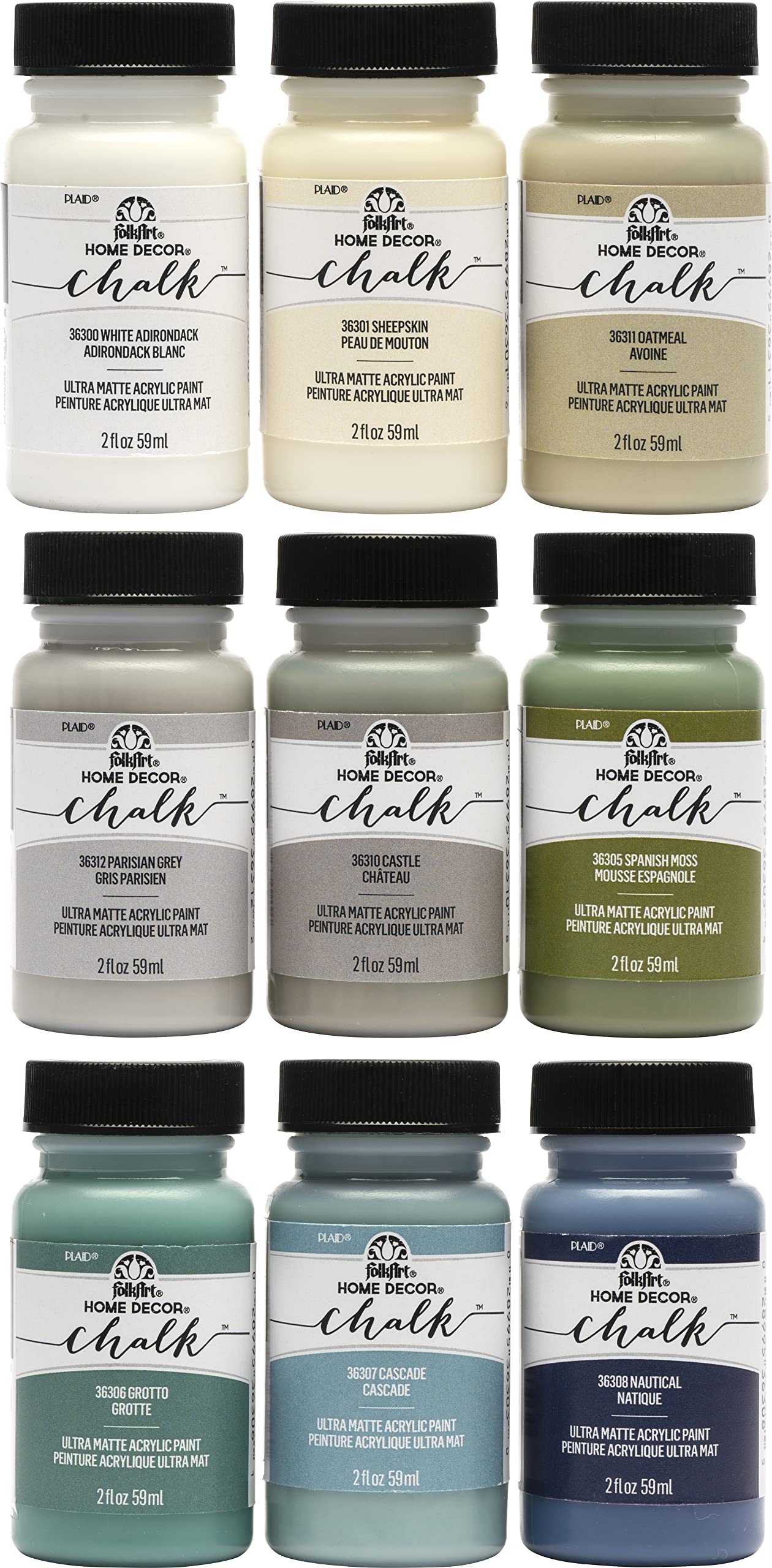 FolkArt Home Décor Chalk Finish Paint Set 2 Ounce, PROMOFAHDC product image