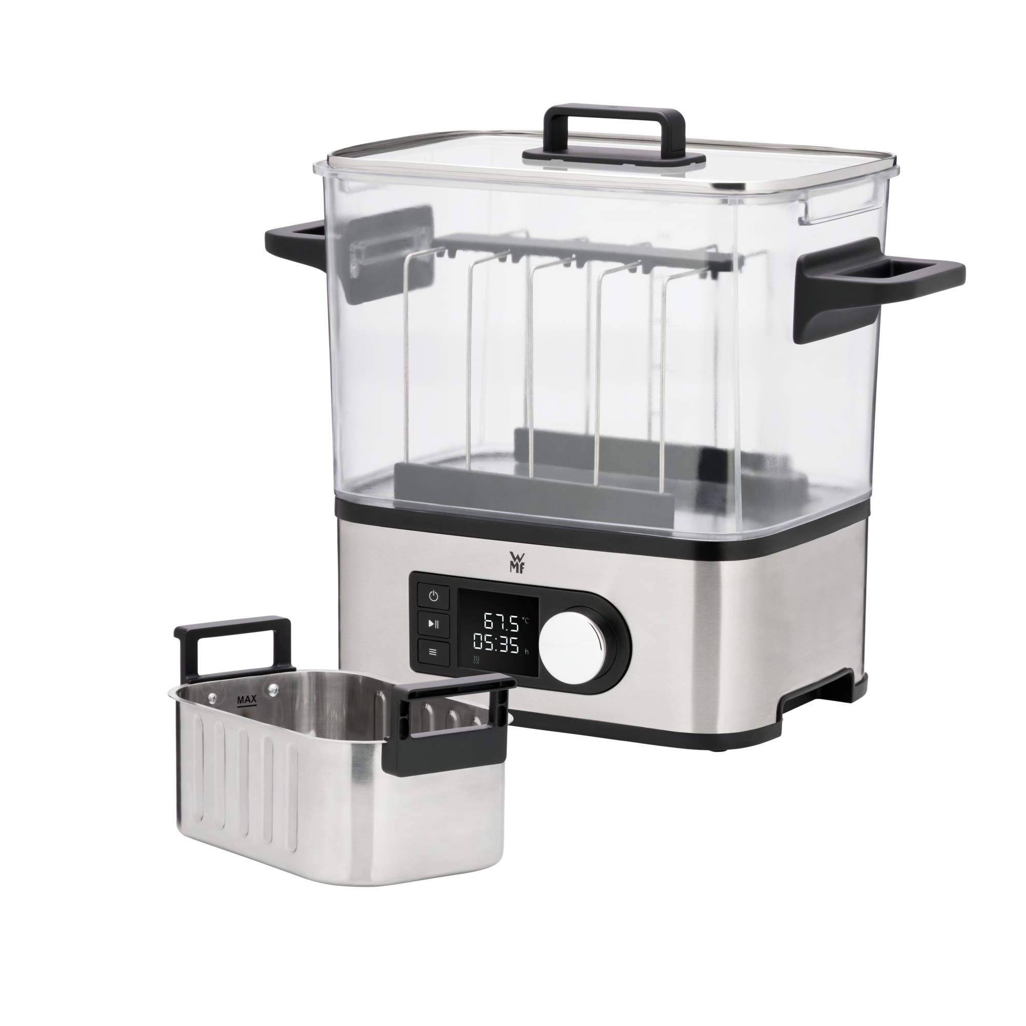WMF Lono 2in1 Sous Vide Garer Pro mit Slow-Cook Einsatz 1500 W, Vakuum garen, Schongaren, Wasserbhälter 6,0 l, Timer-Funktion bis 72 Stunden product image