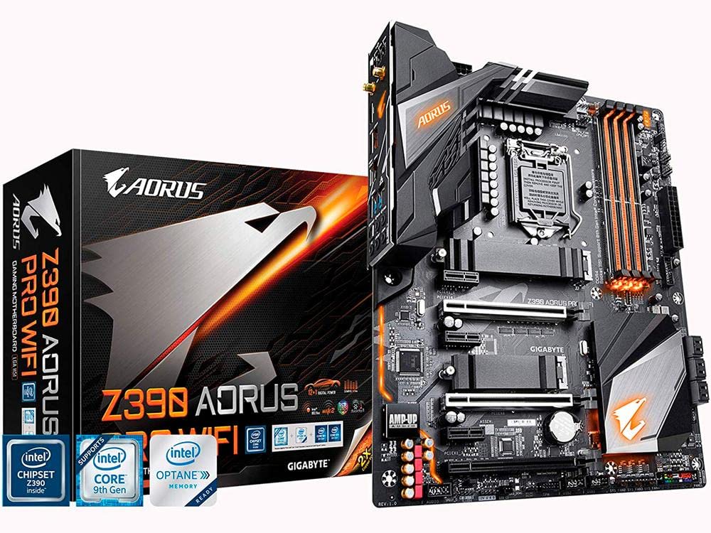 GIGABYTE Z390 AORUS PRO Wi-Fi Intel LGA1151/Z390/ATX/2xM.2 Thermal Guard/Onboard AC Wi-Fi/RGB Fusion/Gaming Motherboard product image
