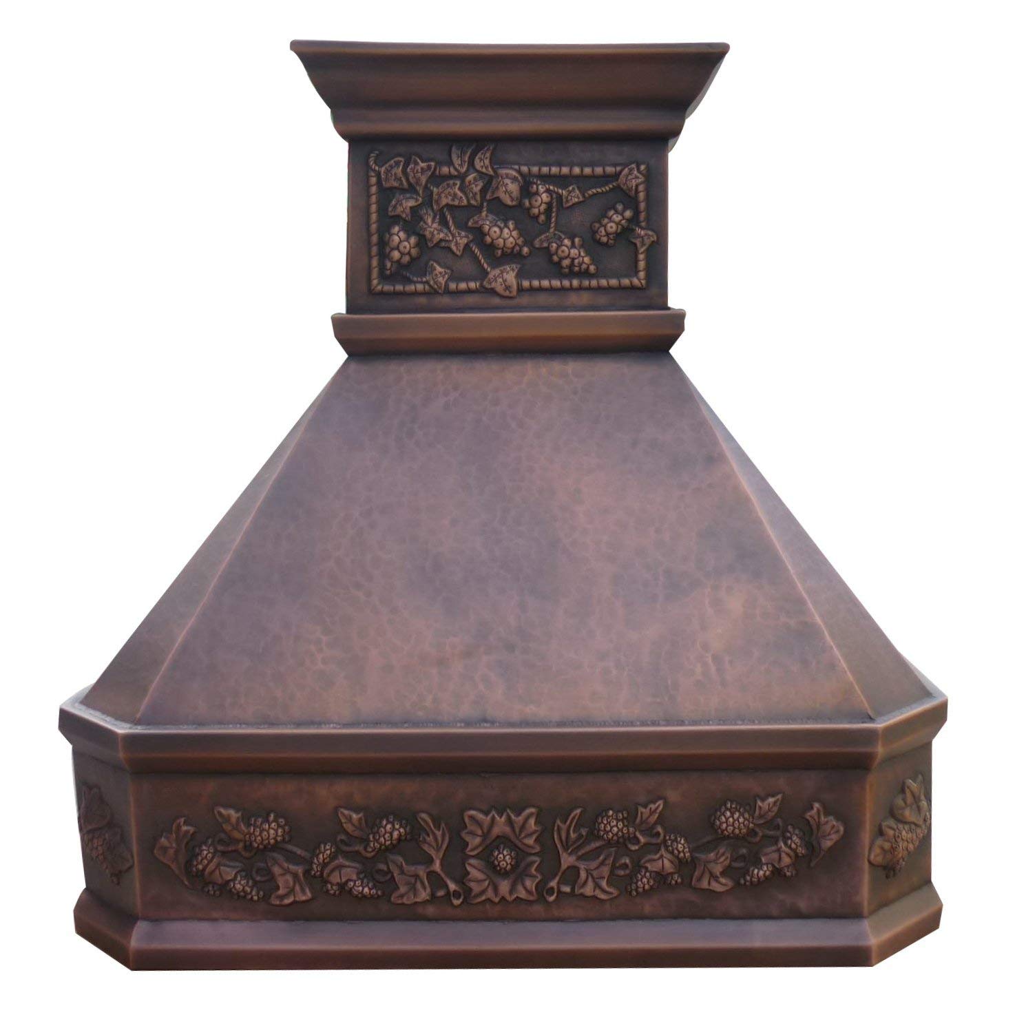 SINDA Island Mount Copper Range Hood, Classic 16 Gauge Solid Copper Range Hood with High Airflow Centrifugal Blower, Stainless Steal Vent with Liner and Internal Motor, Baffle Filter, H14LA-SOI4839 product image