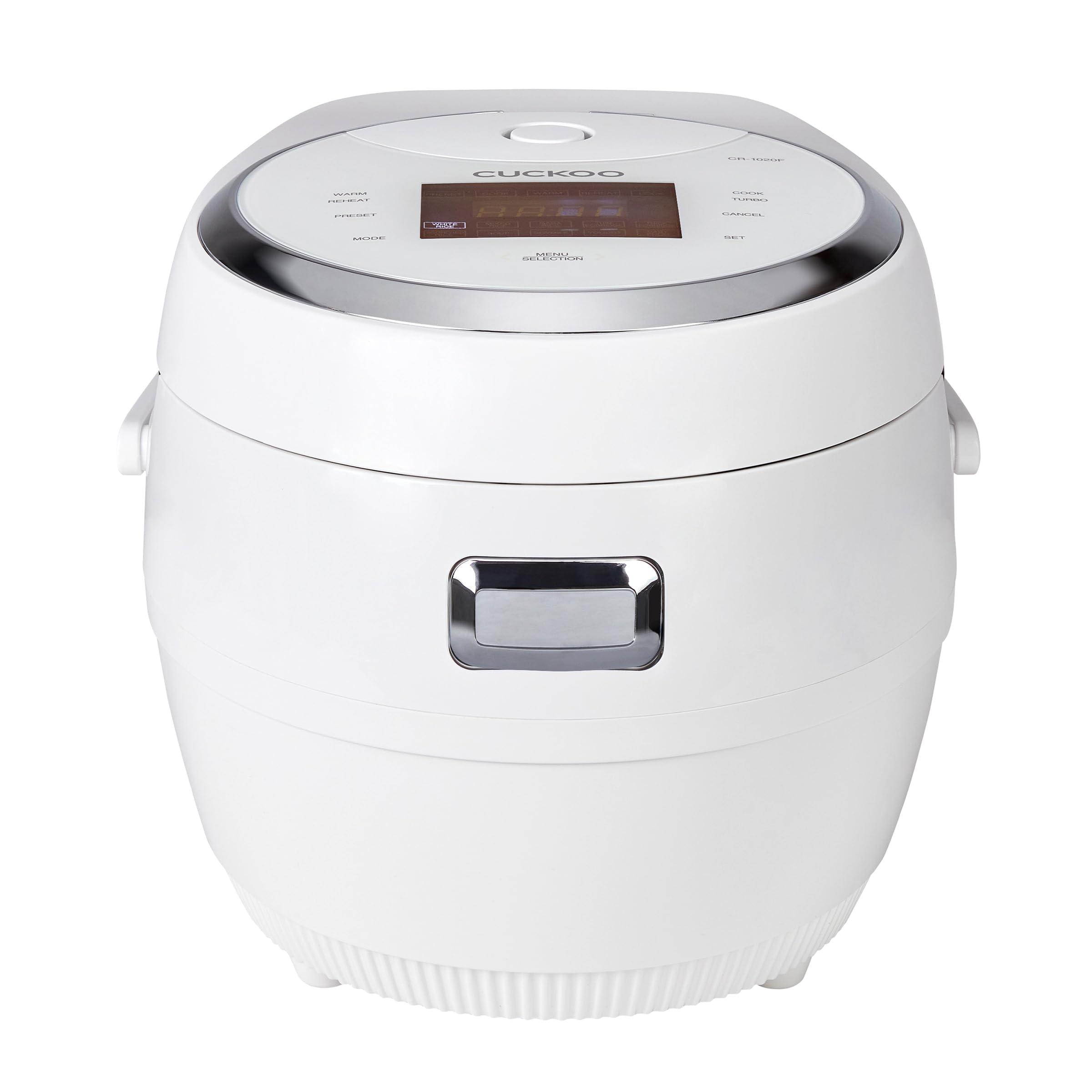 CUCKOO Micom Rice Cooker 10-Cup Uncooked / 20-Cup Cooked with Nonstick Inner Pot, Large Rice Maker with 16 Menu Options, Fuzzy Logic Technology, Auto Clean Mode, LCD Display, White CR-1020F product image