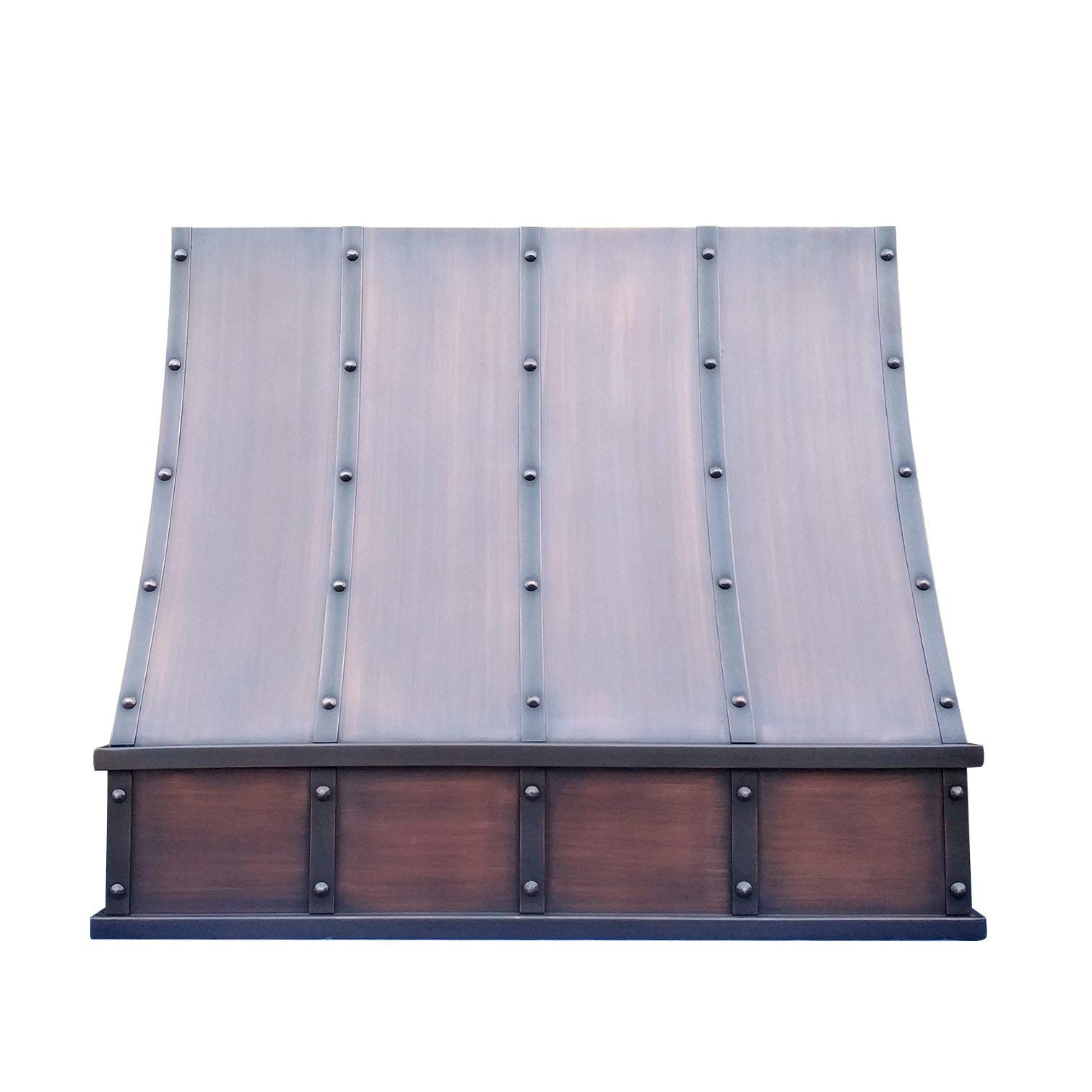 SINDA Island Mount Smooth-Oil Rubbed Bronze, Hammered Copper Range Hood, SUS304 Vent with Professional Liner and Internal Motor, 36"Wx42"H, H8TRSOI3642 product image