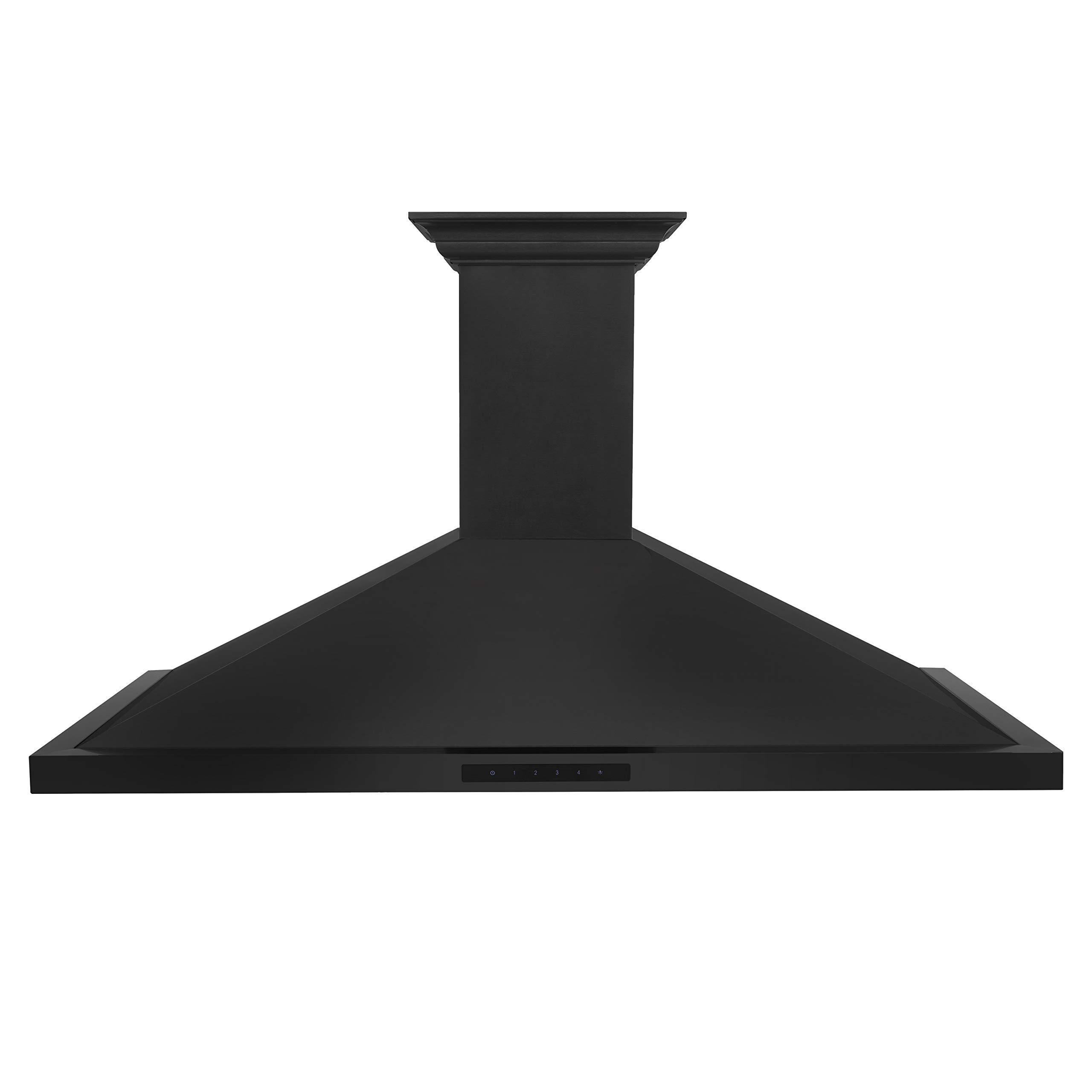 ZLINE 48 in. Wall Mount Range Hood in Black Stainless Steel with Built-in CrownSound™ Bluetooth Speakers BSKBNCRN-BT-48 product image