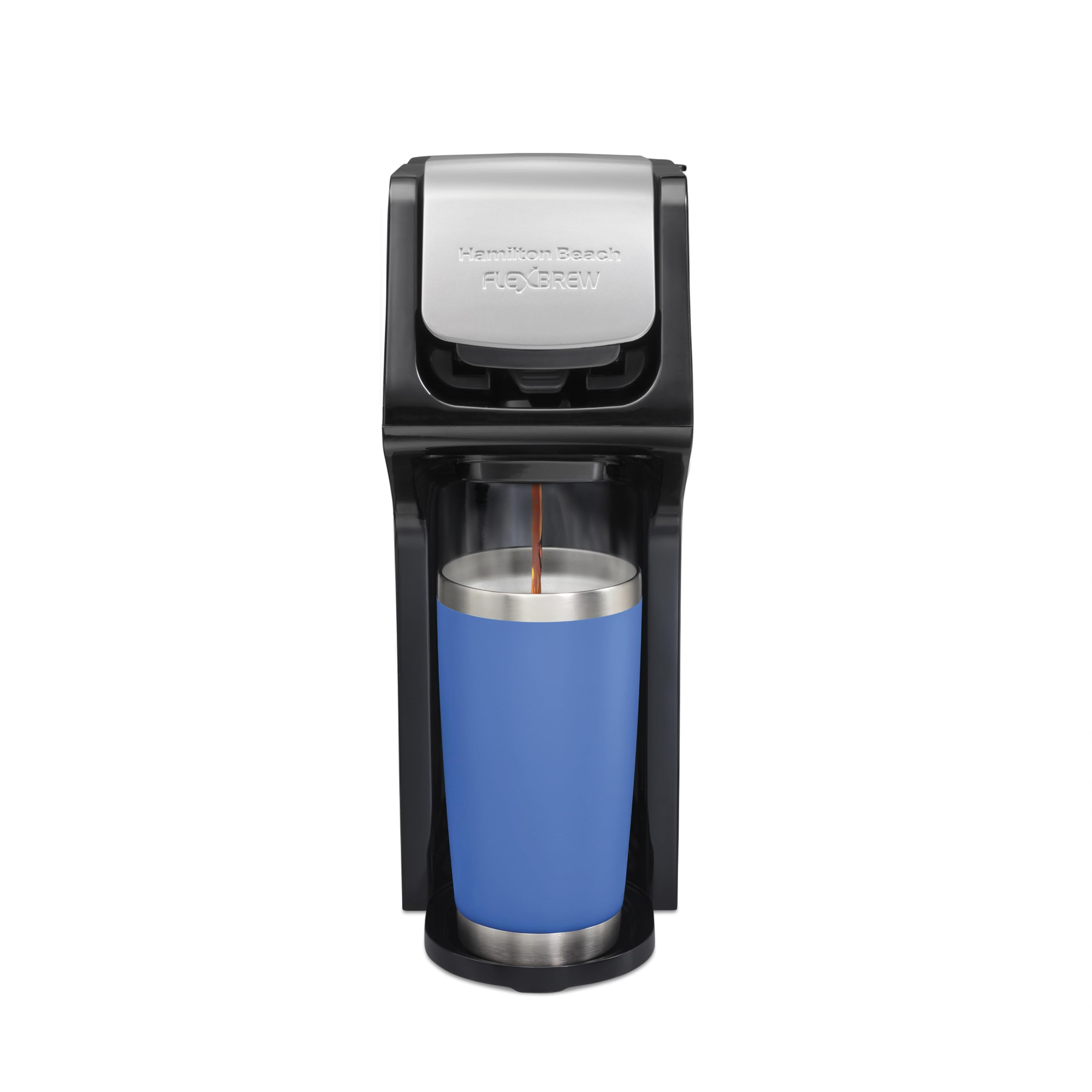 Hamilton Beach FlexBrew Single Serve Coffee Maker, Coffee Machine Compatible with Pod Packs and Grounds, Black Next Gen 49900 product image
