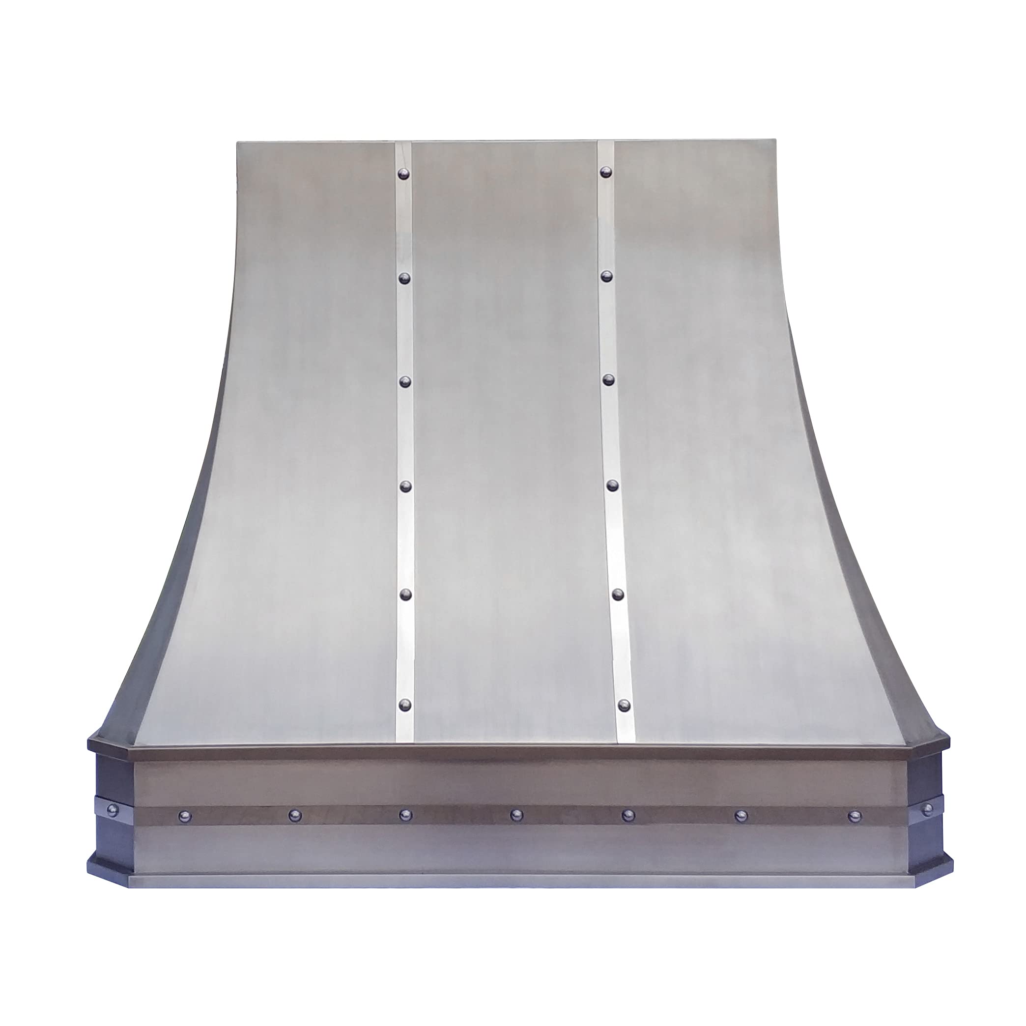 Stainless Steel Range Hood Wall Mount 48&rsquo;&rsquo; W,30&rsquo;&rsquo; H, CT Copper Tailor Custom Handmade Metal Kitchen Vent Hood, With 4-Speed Exhaust Fan & LED Light,SH3-2STR-M product image
