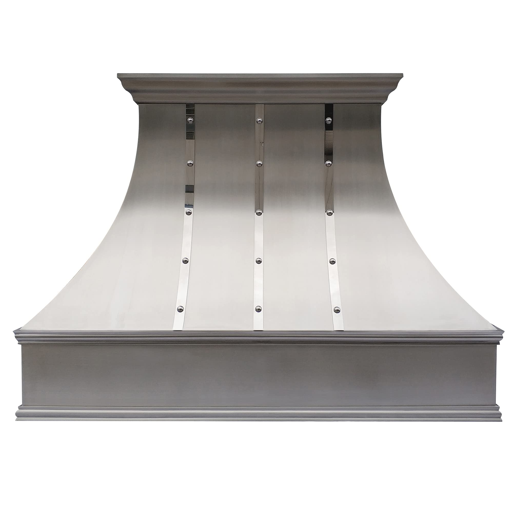 Stainless Steel Range Hood Wall Mount 48&rsquo;&rsquo; W,48&rsquo;&rsquo; H, CT Copper Tailor Custom Handmade Metal Kitchen Vent Hood, With 4-Speed Exhaust Fan & LED Light,SH7-C-3TR product image