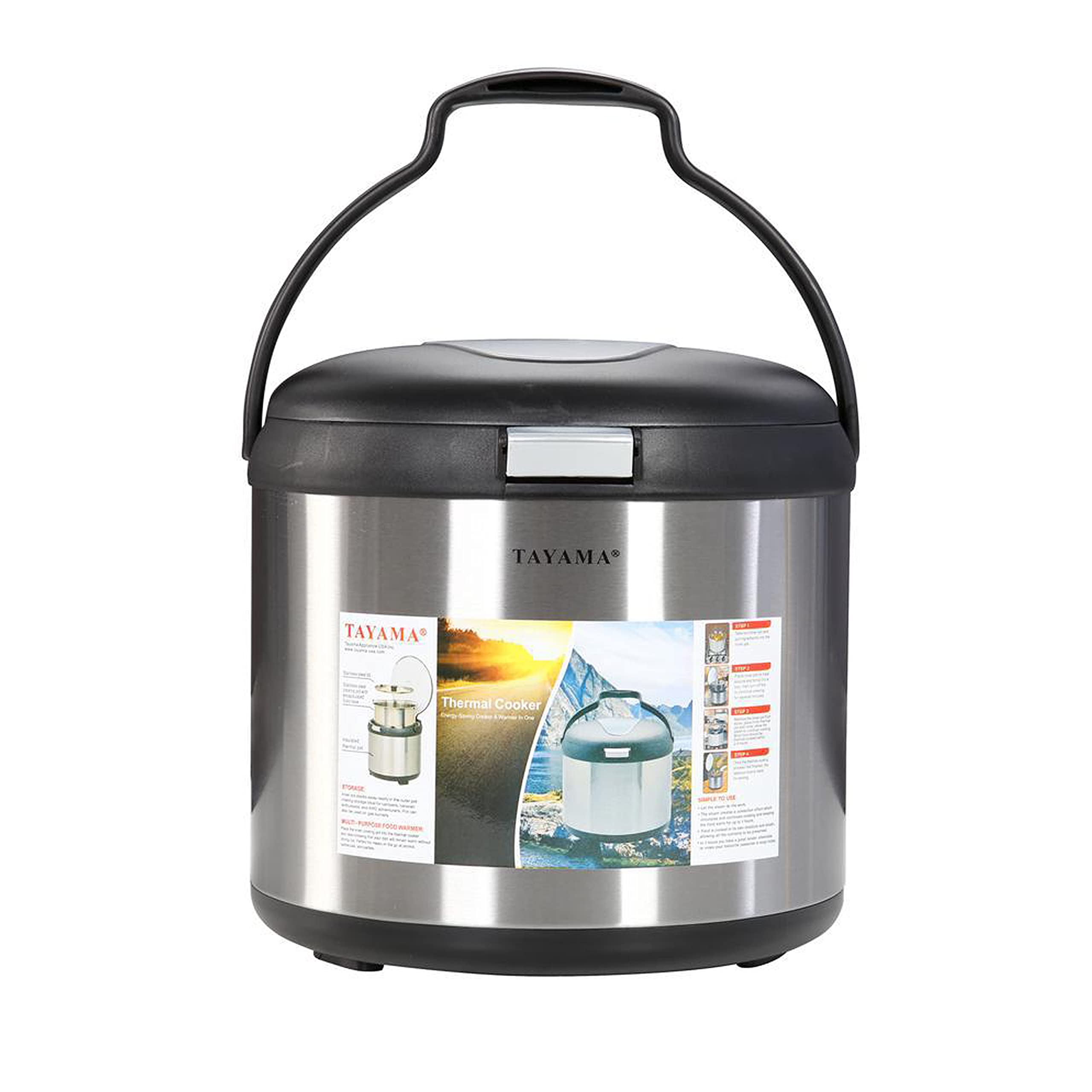 Tayama Stainless Steel Thermal Cooker,Black,7 Qt.,TXM-70CFZR product image