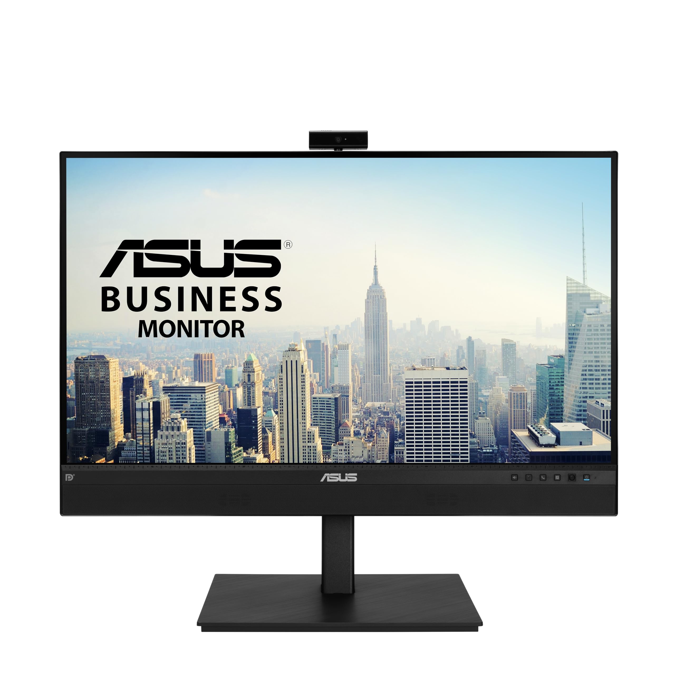 ASUS 27” 1440P Video Conference Monitor BE27ACSBK - QHD 2560 x 1440, IPS, Built-in 2MP Webcam, Mic Array, Speakers, Eye Care, Wall Mountable, AI Noise-canceling, USB-C, HDMI, Zoom Certified,Black product image