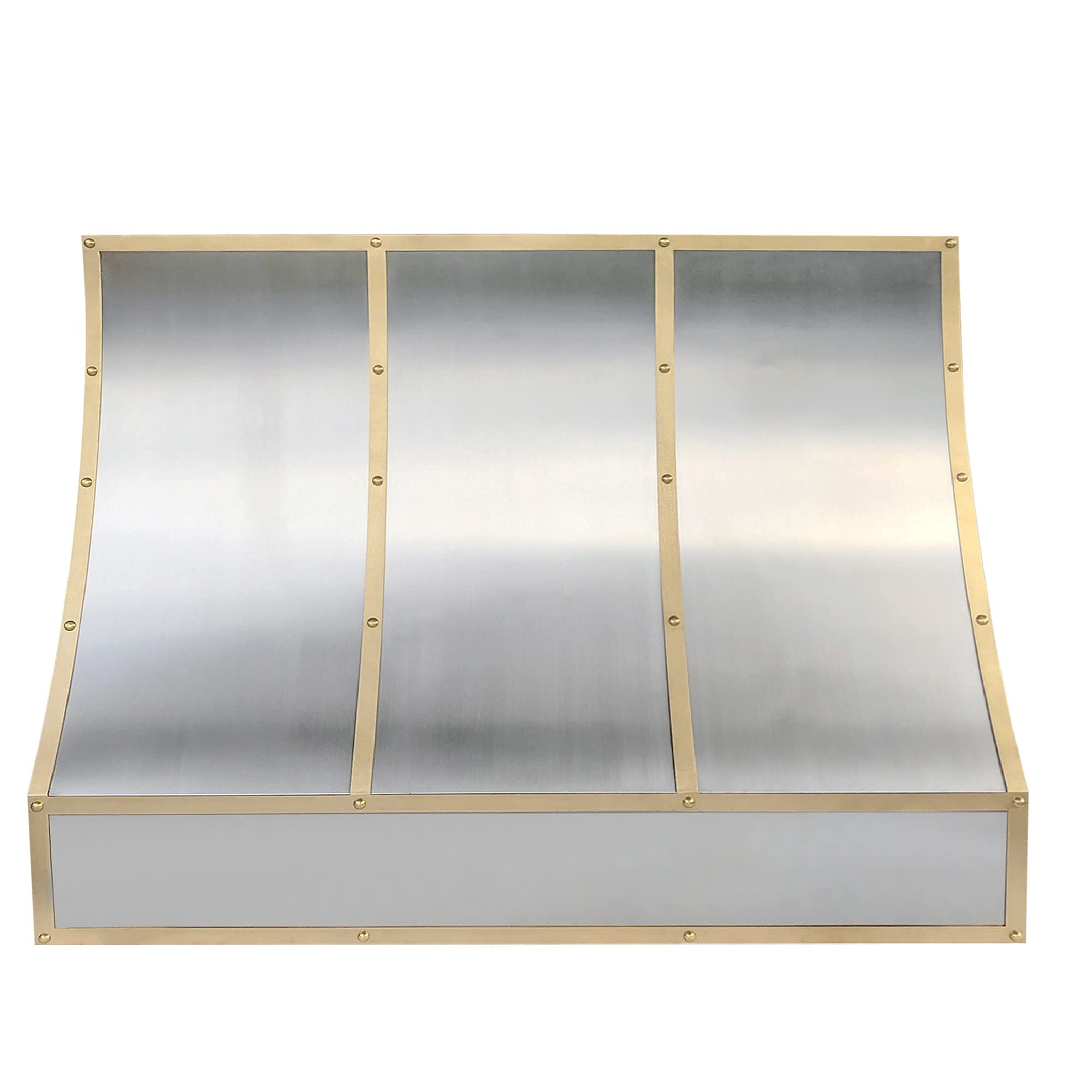 SINDA Stainless Steel Range Hood, Handmade by Craftsmen, SUS304 stainless Vent with LED Light, Baffle Filter, SRH8-4TRC1W4842L, 48"Wx42"H, Wall Mount, Black Stainless Steel product image