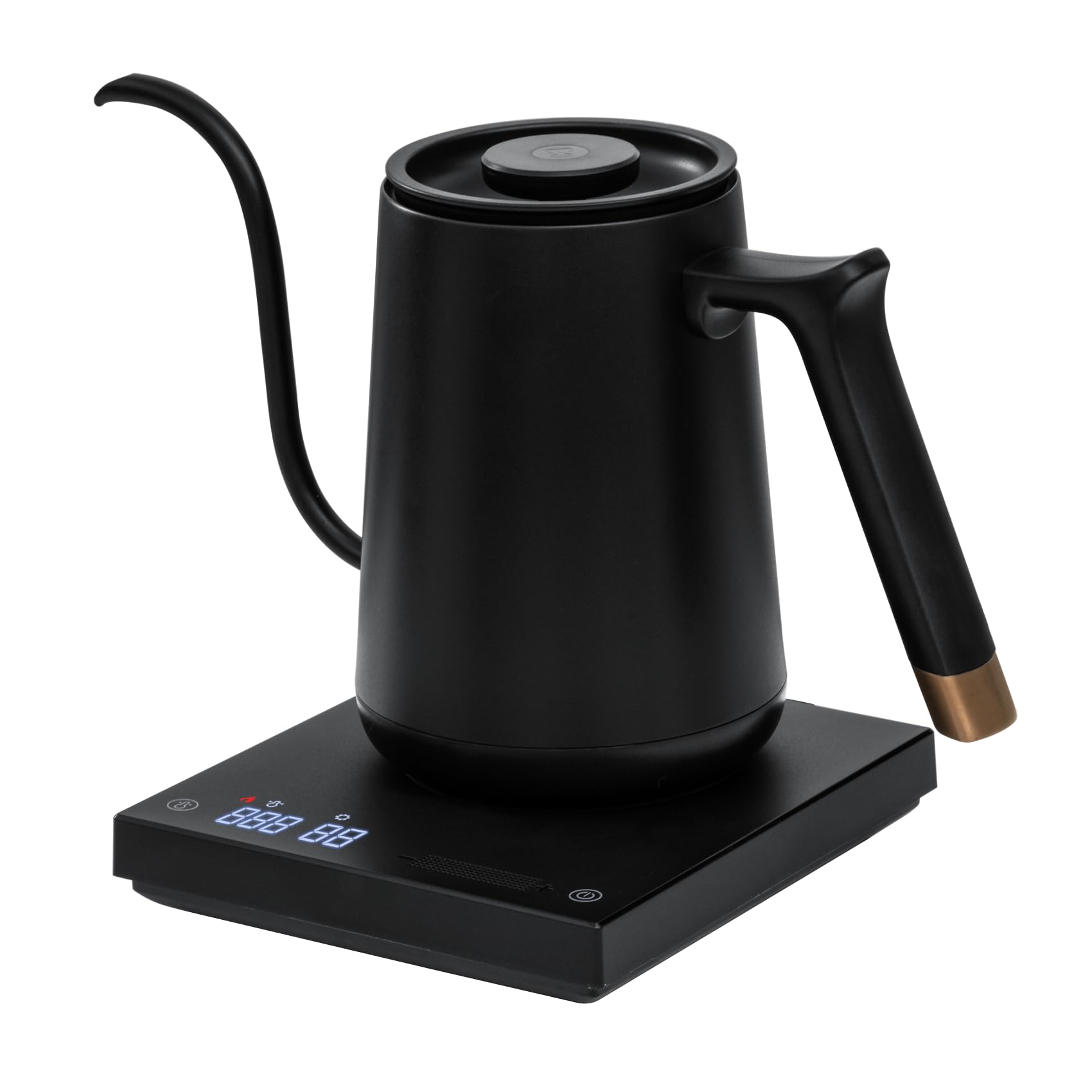 TIMEMORE Fish Smart Electric Coffee Kettle 600ML, Gooseneck Pour Over Kettle for Coffee and Tea Variable Temperature Control, Home Edition Black product image