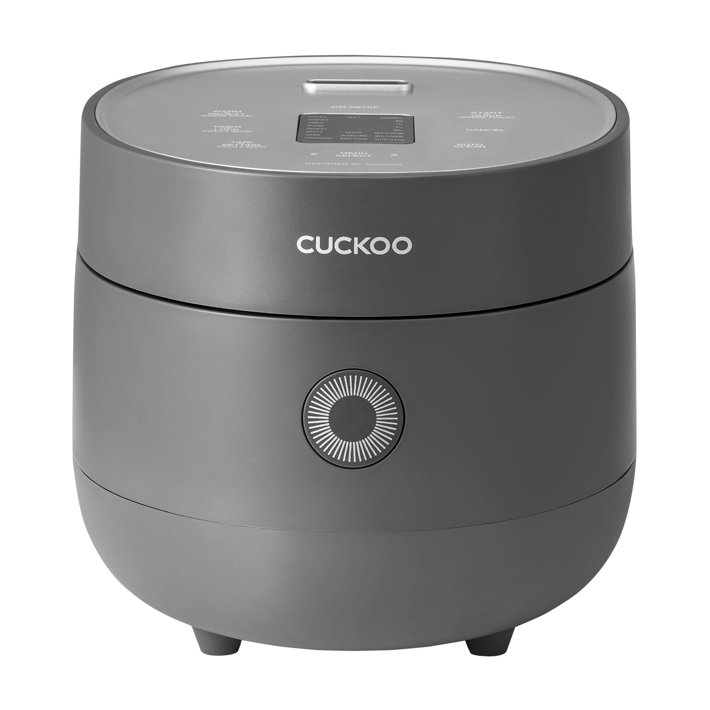 CUCKOO Micom Rice Cooker 6-Cup Uncooked / 12-Cup Cooked with Nonstick Inner Pot, Versatile Rice Maker with 9 Menu Options, Fuzzy Logic Technology, Auto Clean, Quick Rice Mode, Gray CR-0675FG product image