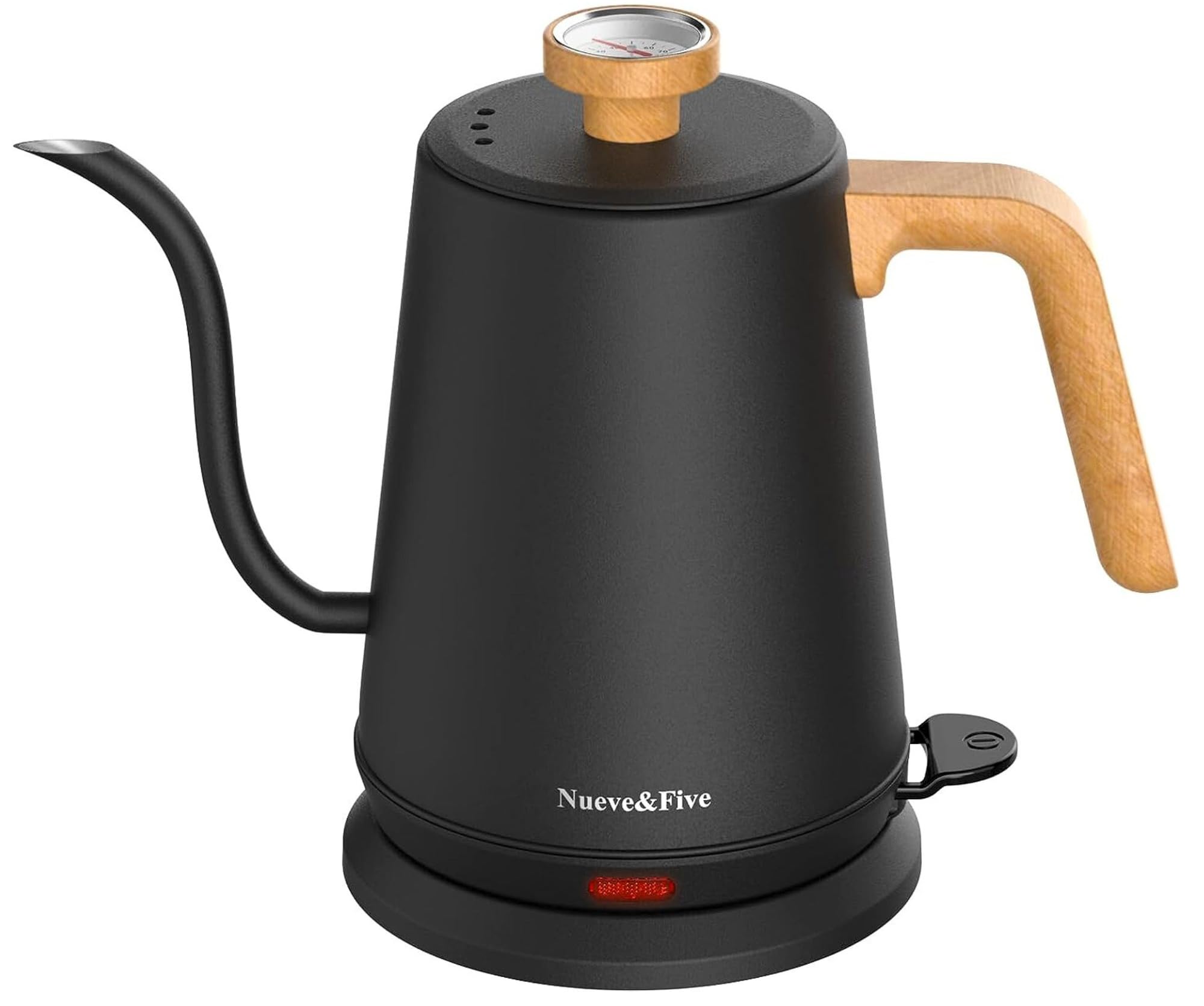 Gooseneck Electric Kettle with Thermometer, Black Electric Kettle 1L with Auto Shut-Off,1000W Hot Water Kettle of Stainless Steel, Pour Over Kettle for Coffee & Tea product image