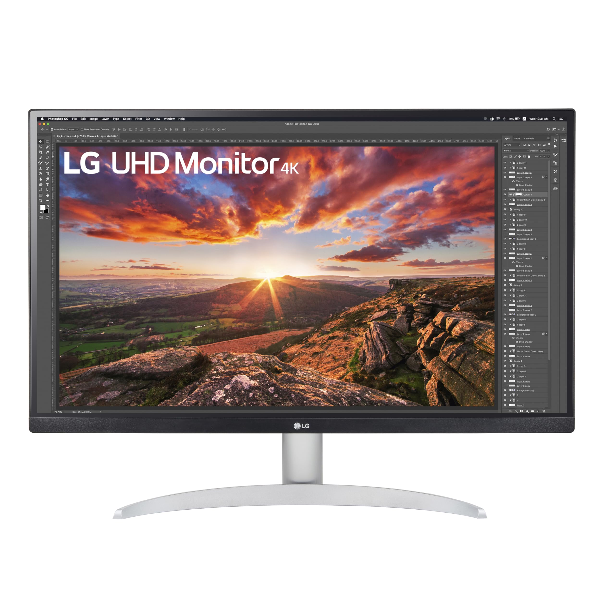 LG 27UP600-W 27-inch Ultrafine 4K UHD 3840x2160 IPS Computer Monitor, AMD FreeSync, VESA DisplayHDR 400, Reader Mode, Flicker Safe, HDMI, DisplayPort, White product image