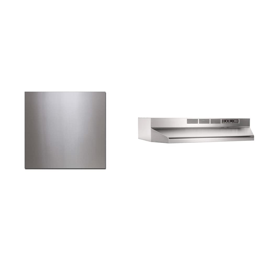 KOBE Stainless Steel Backsplash Panel and Broan-NuTone 30-Inch Stainless Steel Range Hood Insert product image