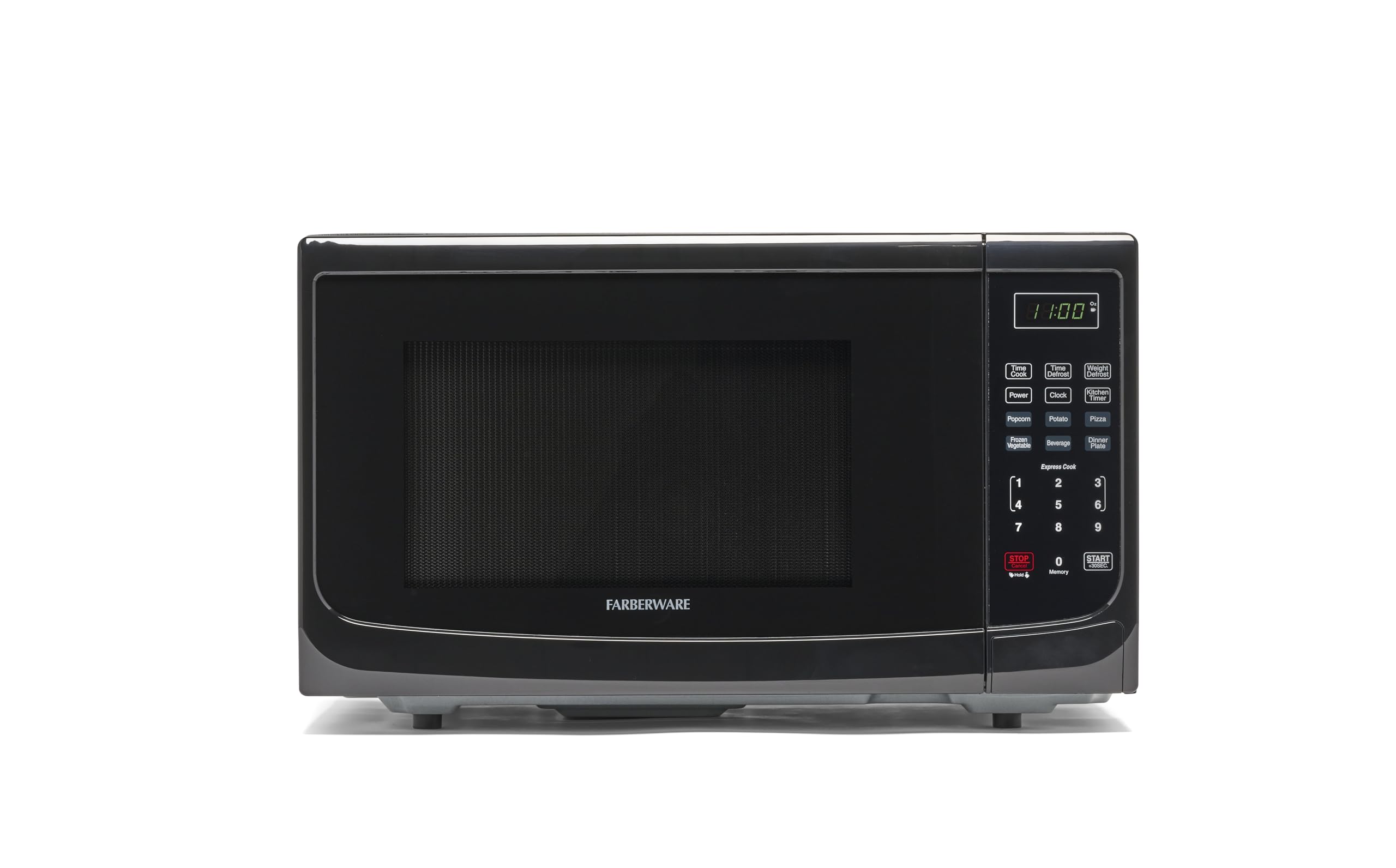 Farberware 1.1 Cu. Ft. Countertop Microwave Oven – 1000 Watts Power, Auto Cook Settings, Defrost, Easy Clean and Child Safety Lock - Black product image