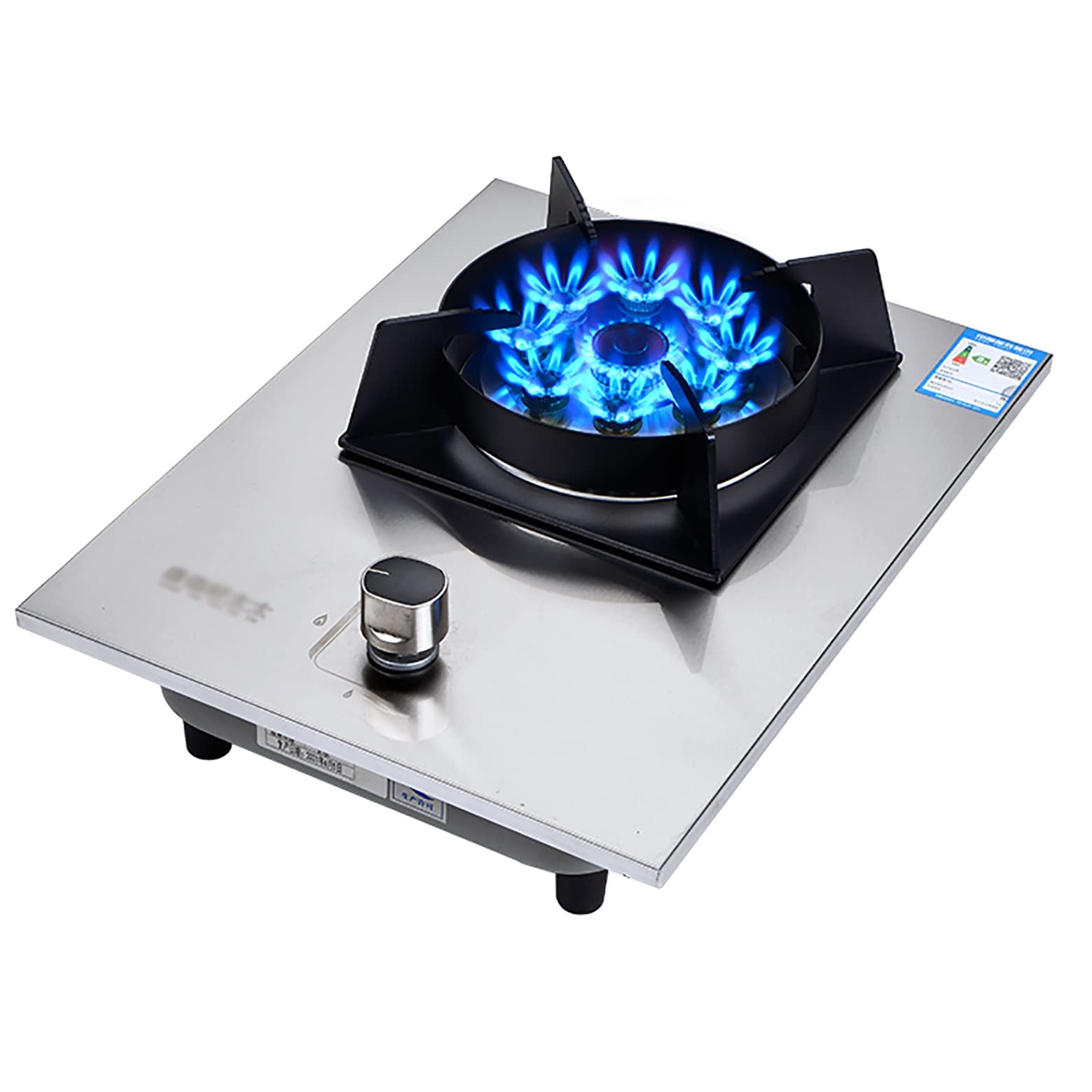 Gas Hob Built-In Household Gas Stove, 7.0Kw Nine Cavity Fierce Fire Gas Cooktop,180 Minutes Timer, Zinc Alloy Knobs F NG A NG product image