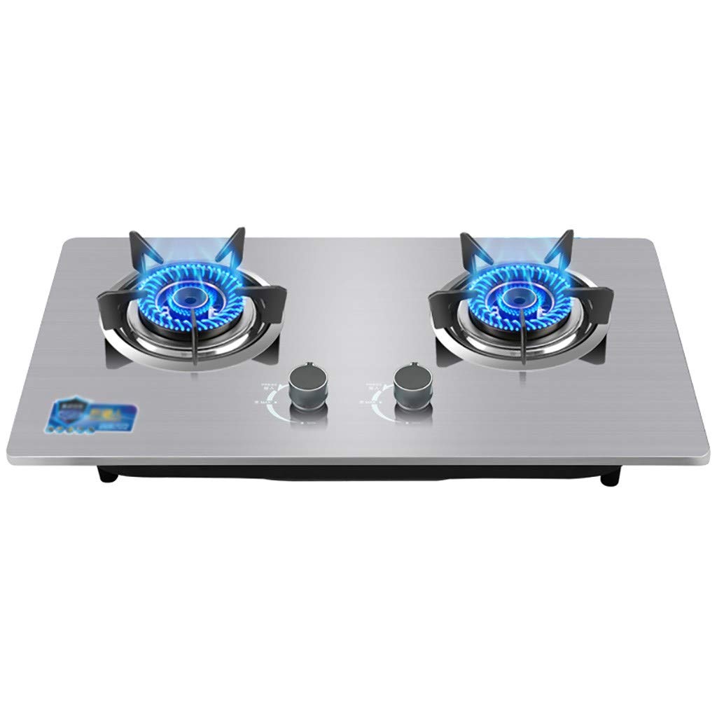 Mini Gas Stove,2 Burners Lpg/Ng Knobsgas Hob Built-Ingas Hob,Left 4.5Kw+Right 5.2Kw,Pulsed Electronic Ignition C Natural gas B Liquefied gas product image