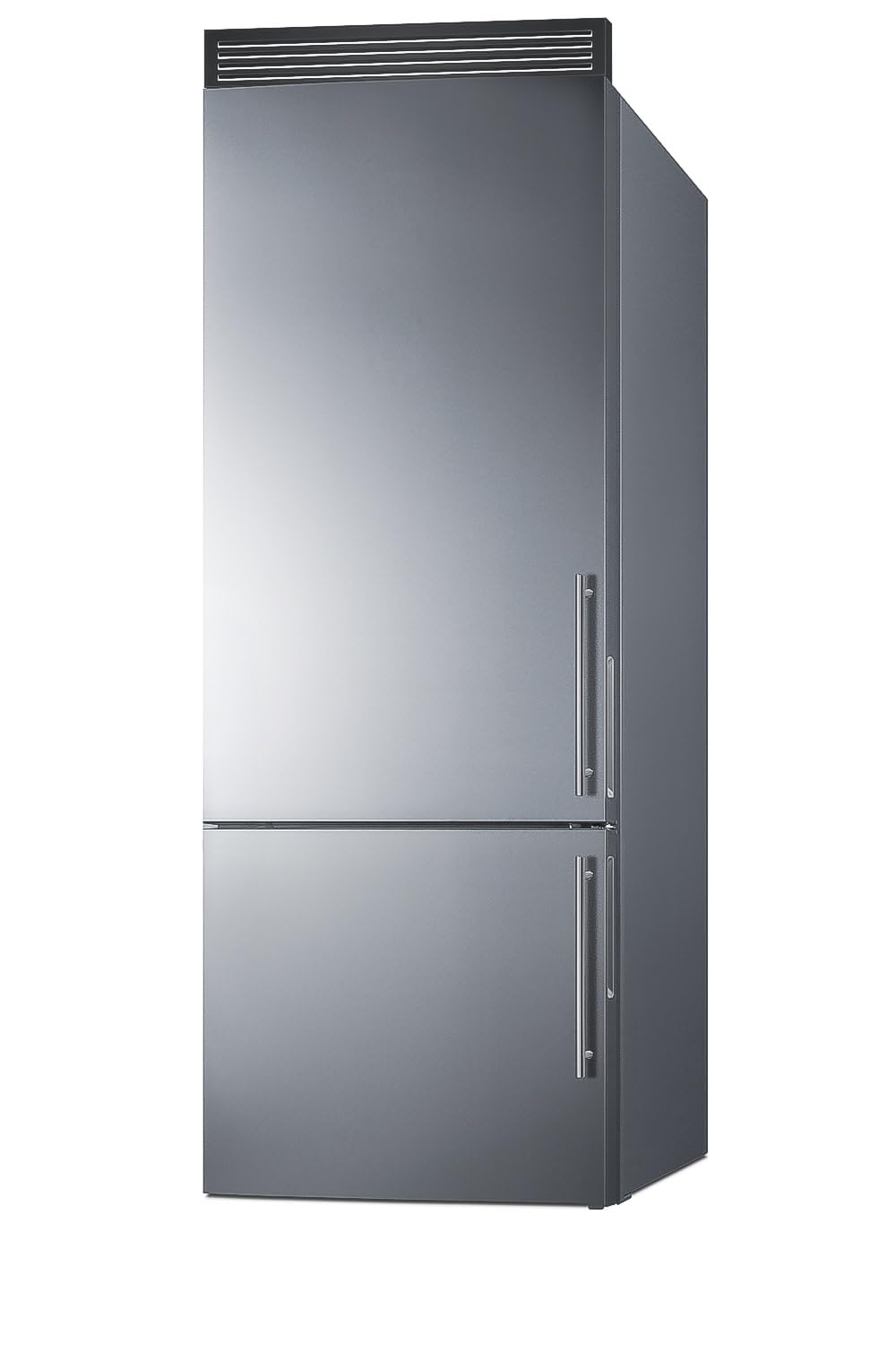 Summit FFBF279SSXH72LHD 28” Inch Wide Freezer Refrigerator, 14.6 cu.ft, Bottom Freezer, ENERGY STAR, Frost-Free, Digital Temperature, Adjustable Glass, LED Lighting, Full-Width Door Racks LHD product image