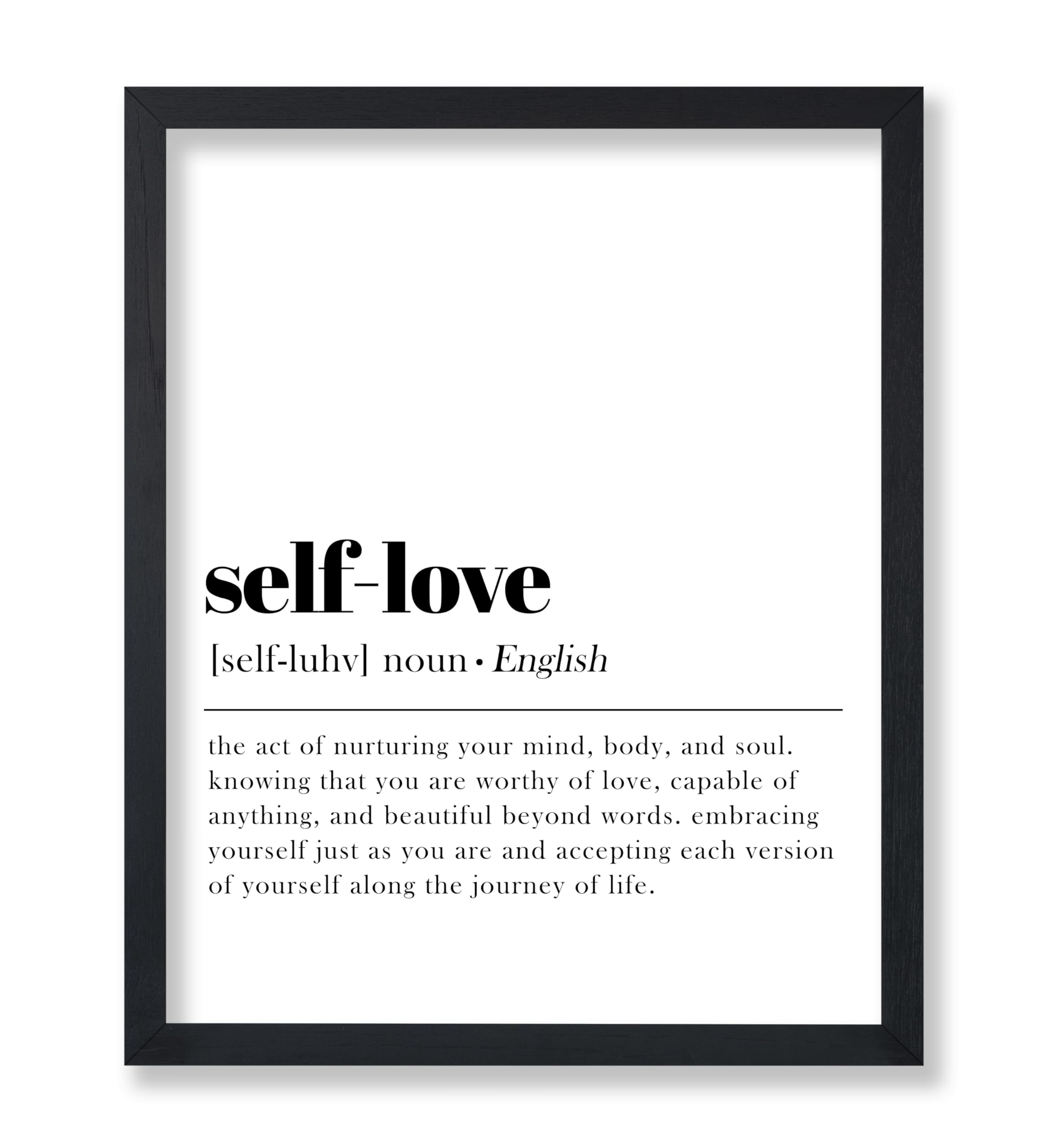 Poster Master Definition of Self Love Print - Typography Poster - Dictionary Art - Minimal Gift for Men & Women - Motivational Decor for Bedroom, Living Room or Dorm - 8x10 UNFRAMED Wall Art product image