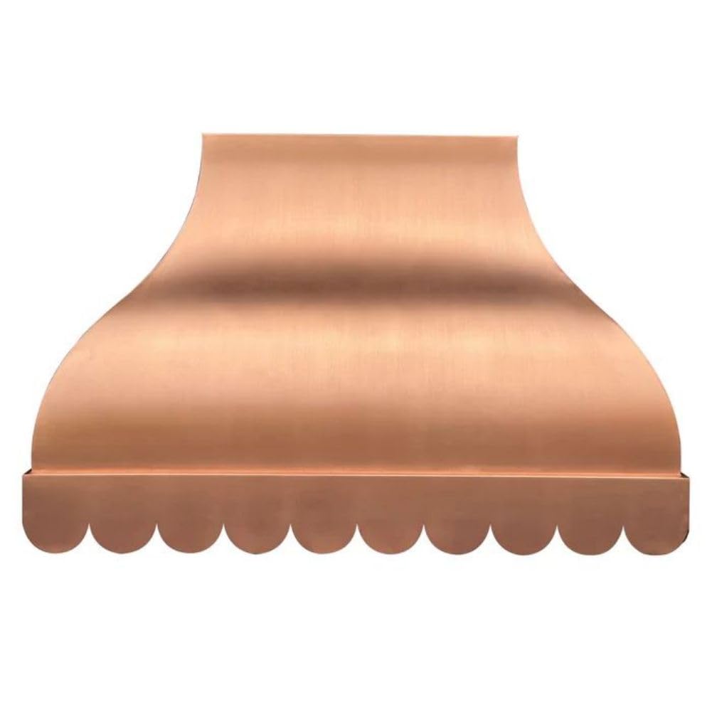 CT Copper Tailor Scalloped Copper Range Hood Island Mount,42’’ W,42’‘H, 4 Speed Exhaust Fan,Stainless Steel Vent,LED Light,Dishwasher-Safe Baffle Filters,VH50 product image