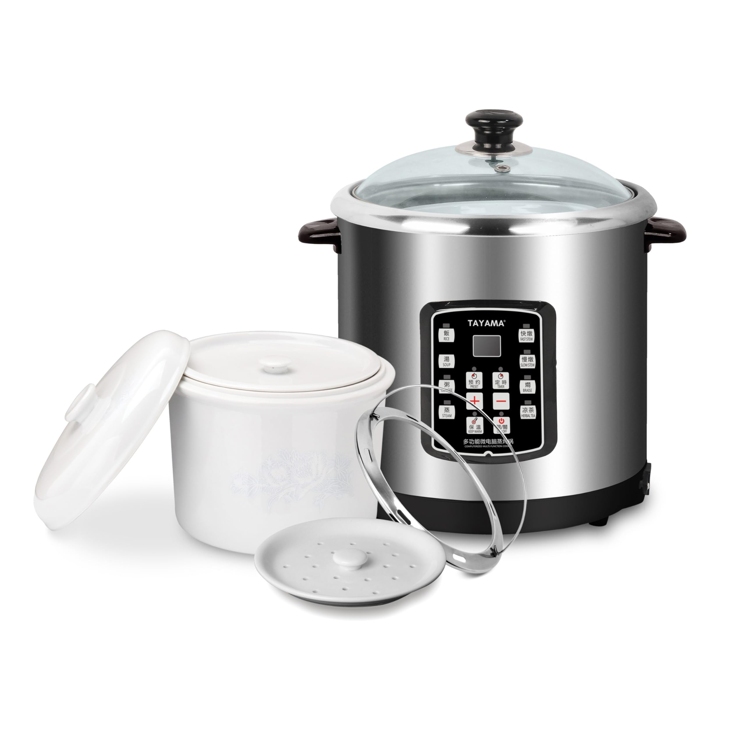 TAYAMA 8-in-1 Multi-Functional Stainless Steel Electric Stew Cooker 10 Liter product image