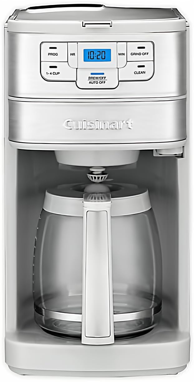 Cuisinart Stainless Steel Automatic Grind and Brew 12-Cup Coffeemaker with 24-Hour Programmability, 1-4 Cup Setting and Glass Carafe product image