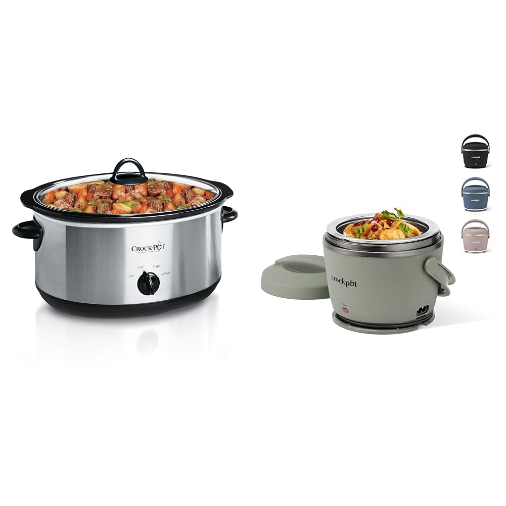 Crock-Pot 7 Quart Oval Manual Slow Cooker & Electric Lunch Box product image
