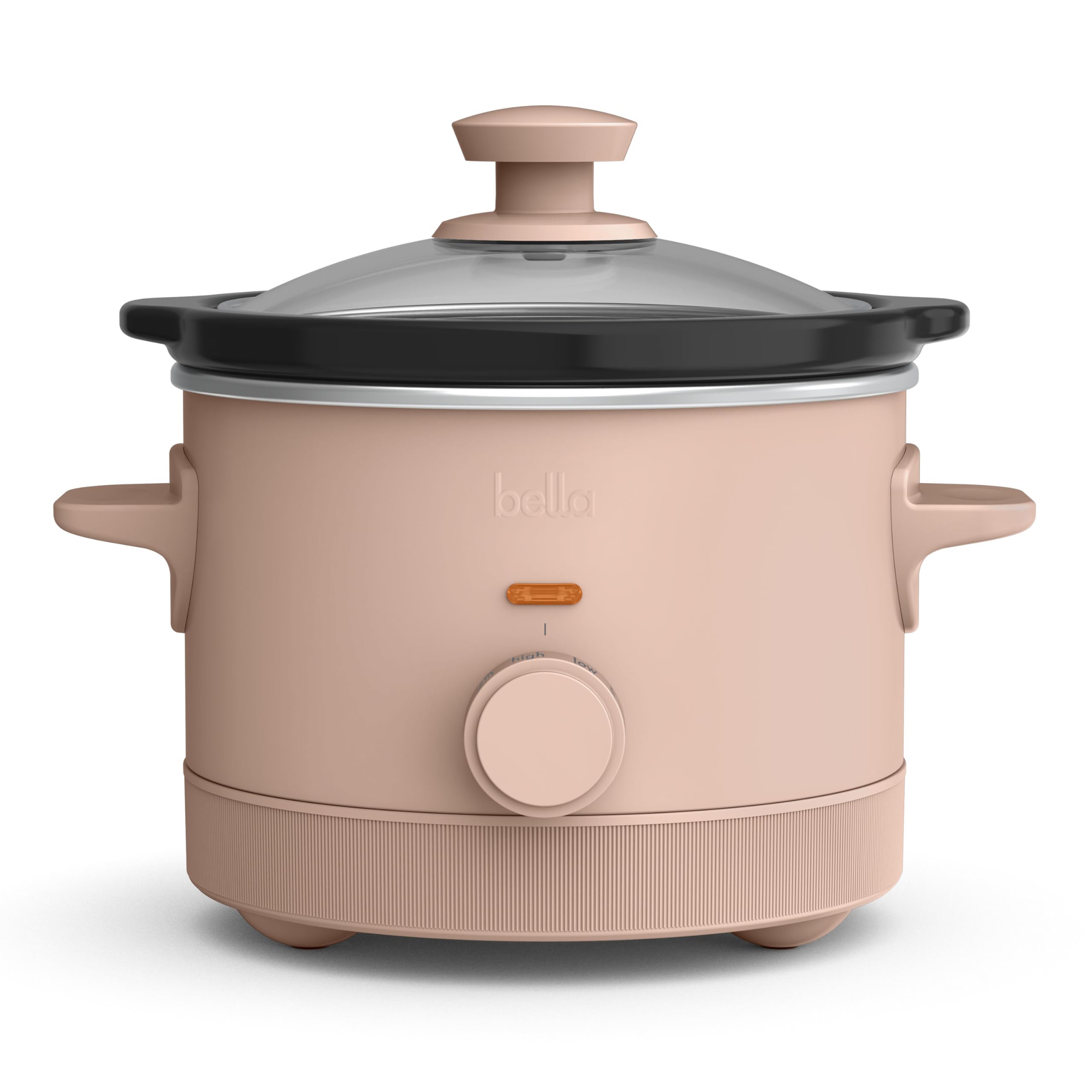 bella 1.5 Qt Slow Cooker with 3 Heat Manual Control, Ceramic Nonstick Coating, Dishwasher Safe Stoneware Pot and Tempered Glass Lid, Tangle Free Cord Wrap & Cool Touch Handles, Blossom product image