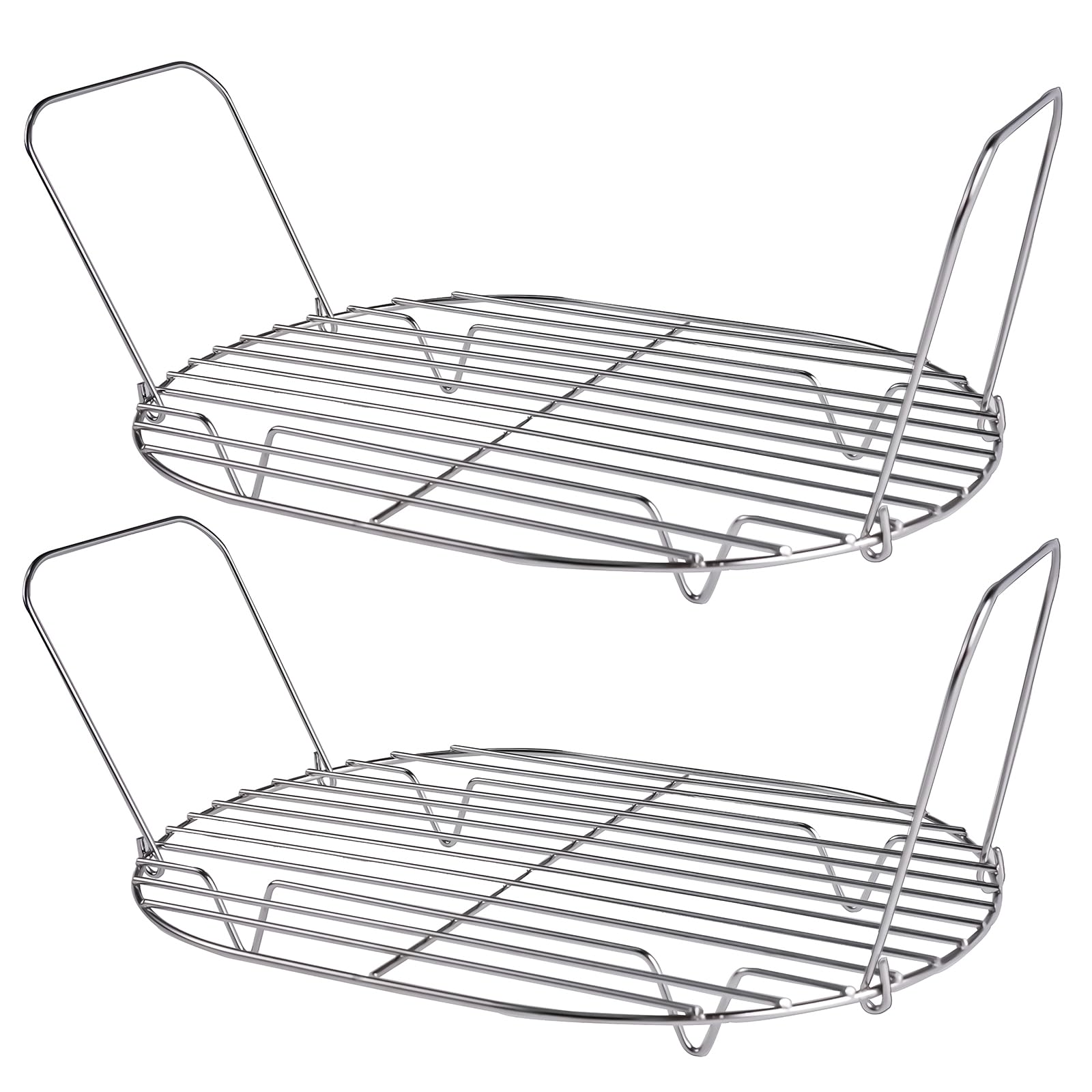 Steam and Roast Rack Stainless Steel Compatible with Ninja Foodi Possible Cooker Pro 8.5 Qt MC1000, MC1001, MC1010 Series Slow Cooker Crock Pot Oval Pack of 2 product image