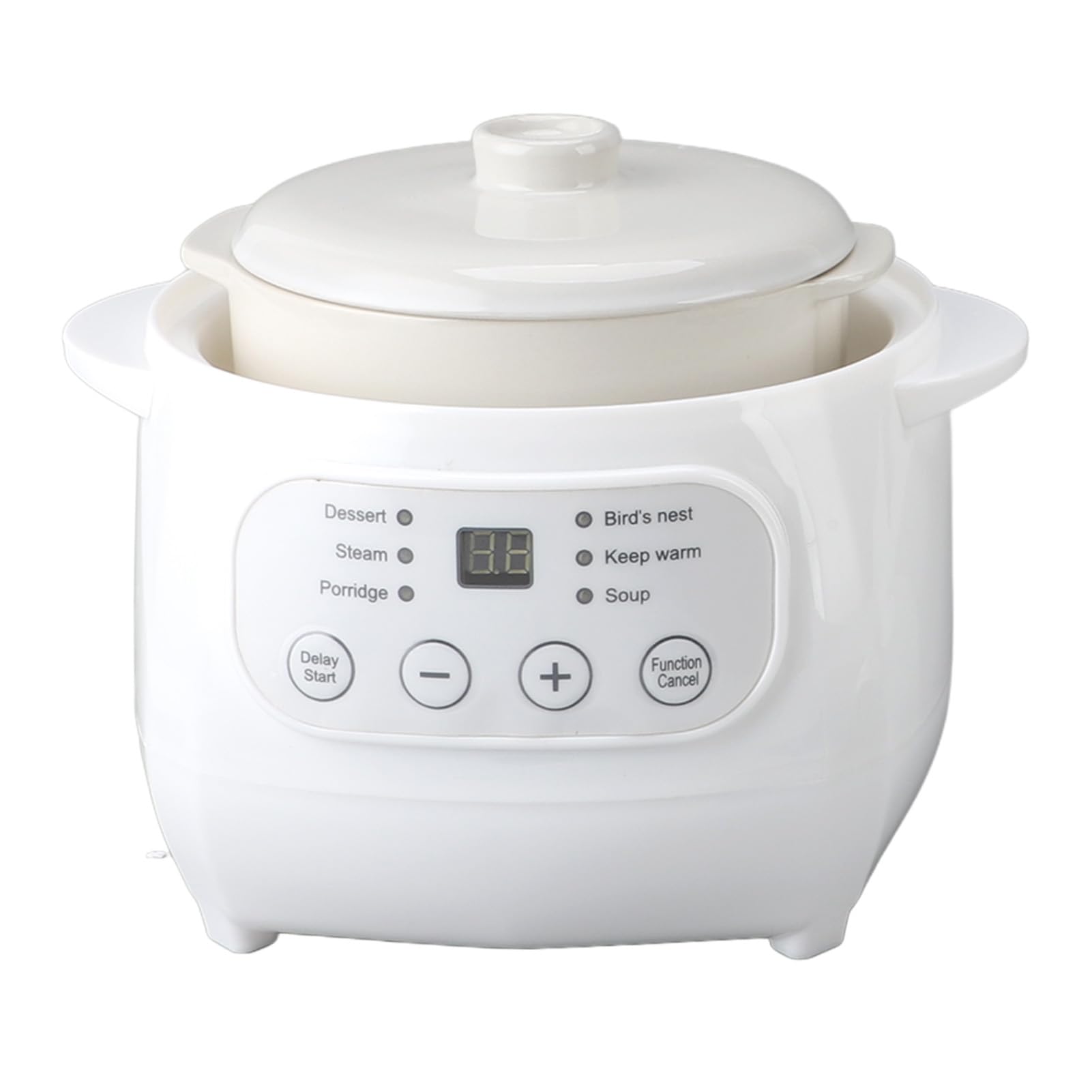 200W Mini Ceramic Stew Cooker, 1L Electric Slow Cooker Porridge Soup Pot with Overheat and Automatic Power Off, for Porridge and Soup Making product image