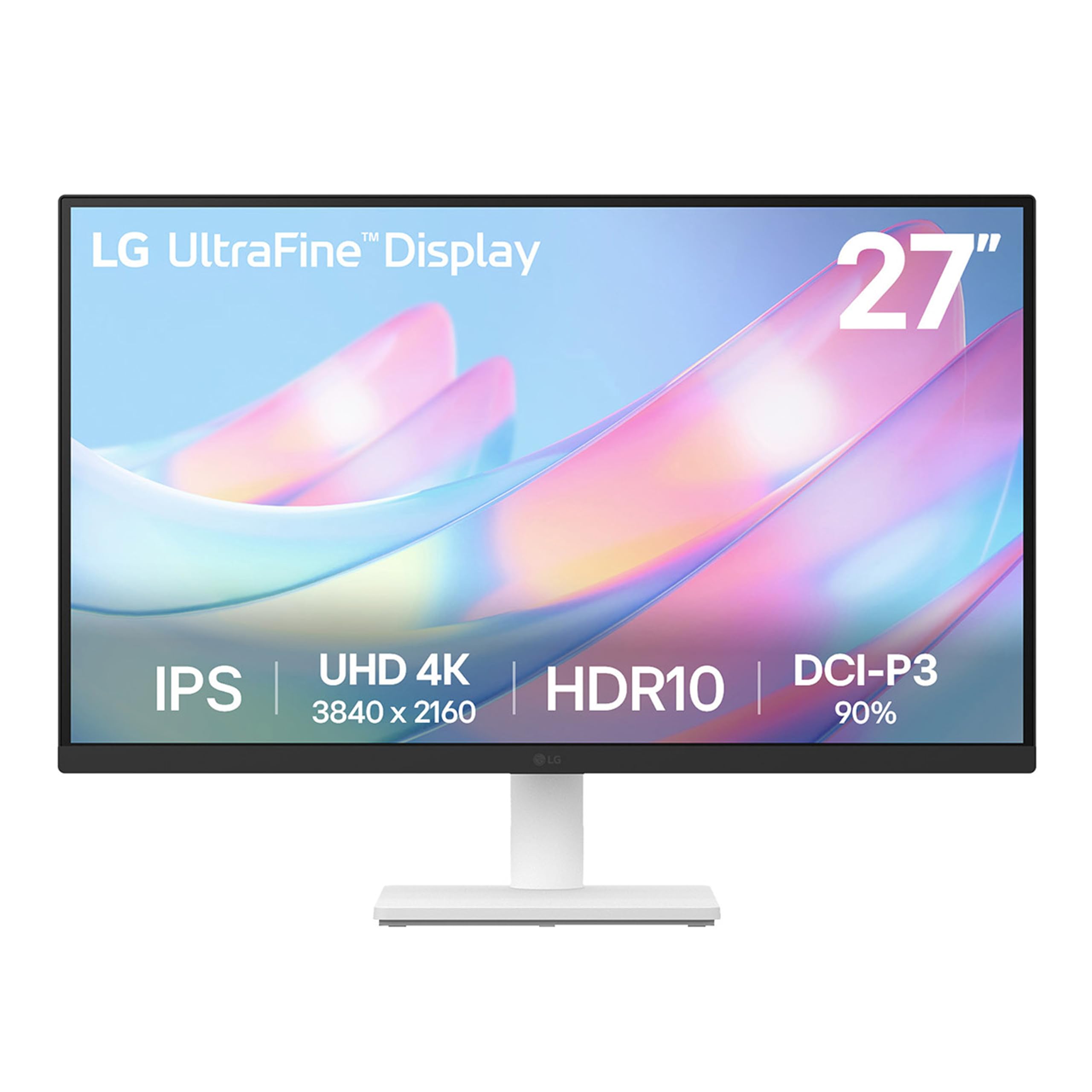 LG 27US500-W Ultrafine Monitor 27-Inch 4K UHD 3840x2160 HDR10 IPS Borderless Design Reader Mode Flicker Safe Switch App HDMI DisplayPort - White product image