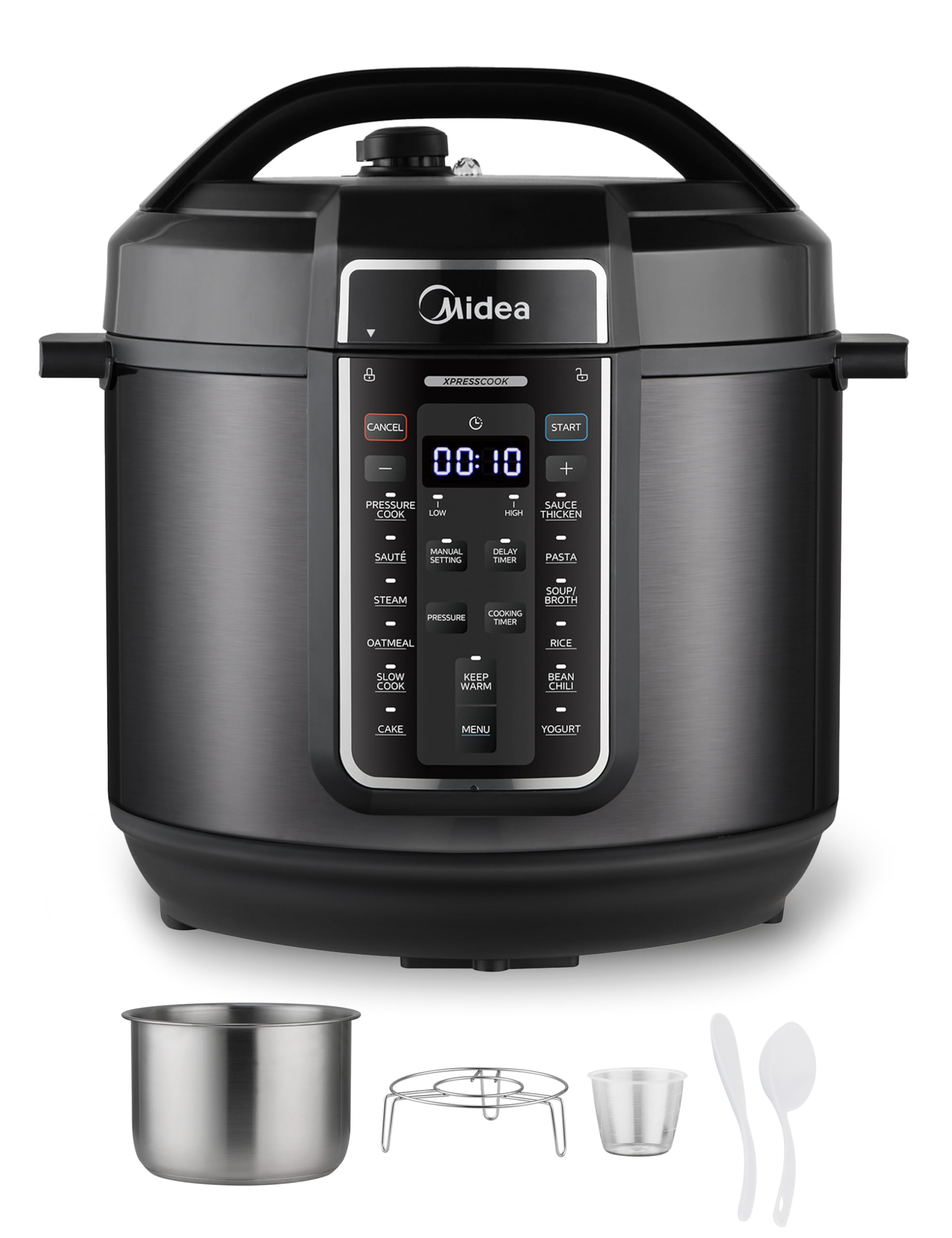 Midea 12-in-1 Electric Pressure Cooker, 8 Quarts, 12 Presets, Multi-Functional Programmable Slow Cooker, Rice Cooker, Steamer, Sauté Pan, Yogurt Maker, and More, Stainless Steel product image