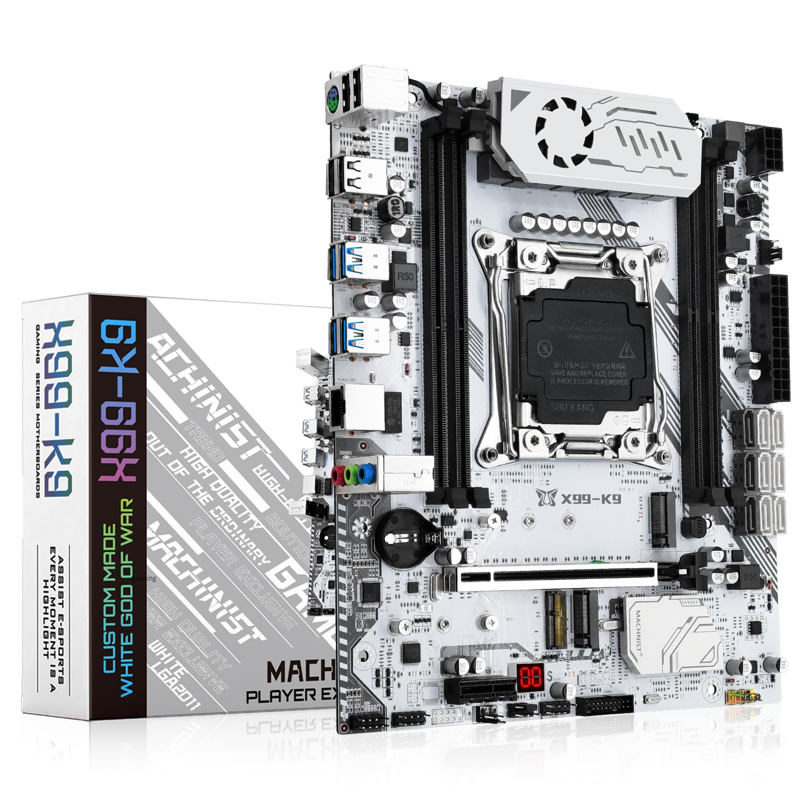 MACHINIST X99 LGA 2011-V3 Motherboard, Intel 5th/6th Gen Computer Server Motherboard for Intel Xeon E5 V3/V4, Core i7 Micro ATX, PCIe 3.0, Dual M.2 Slot, SATA 6Gb/s, DDR4 ECC product image