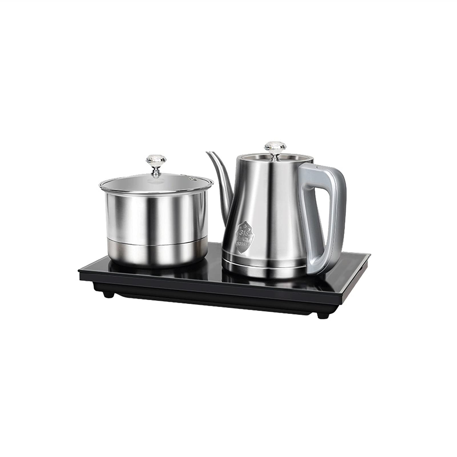 Electric Kettle, 1.2L, 1350W Fast Boil Electric Kettle, Boil-Dry Protection, Auto Shut-off, 316 Stainless Steel Office Coffee Tea Machines product image