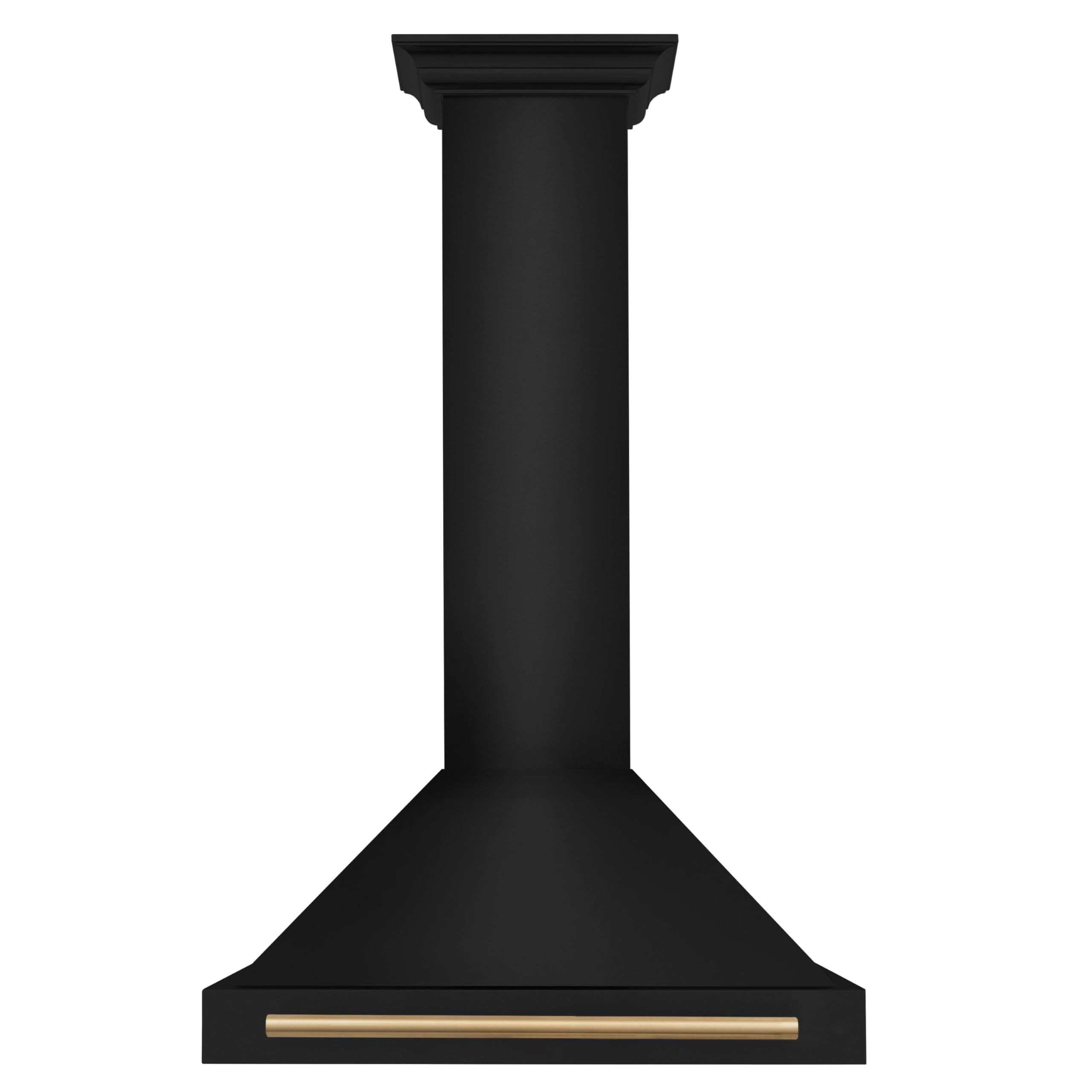 ZLINE 30 in. Autograph Edition Black Stainless Steel Wall Mount Range Hood With Polished Gold Handle BSKB4Z-30-G product image