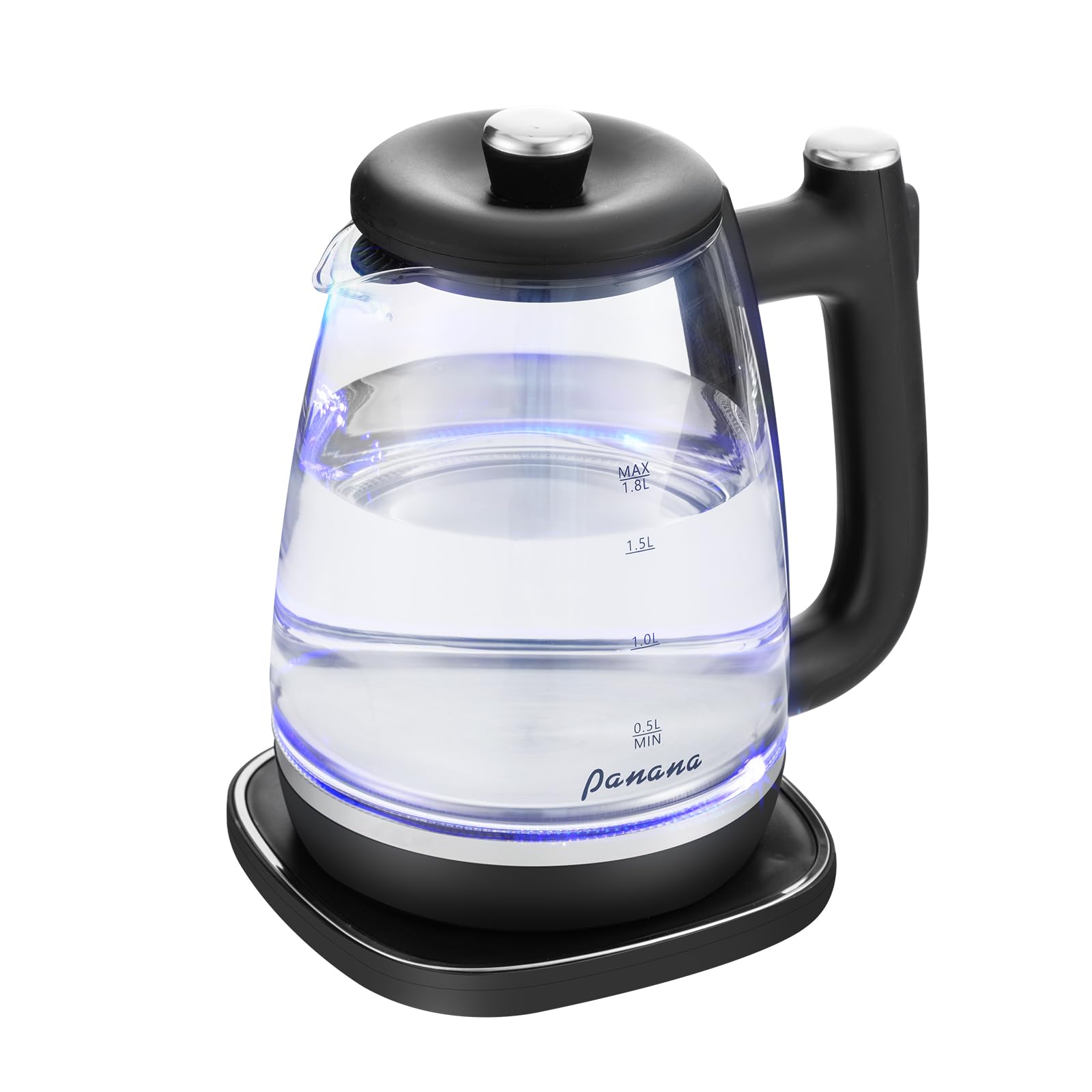 Panana Electric Kettle, Tea Kettle Pot, 1.8L, 1200W, Removable Stainless Steel Inner Lid for Easy Cleaning, Hot Water Kettle Teapot Boiler, Automatic Shut Off, BPA-Free product image