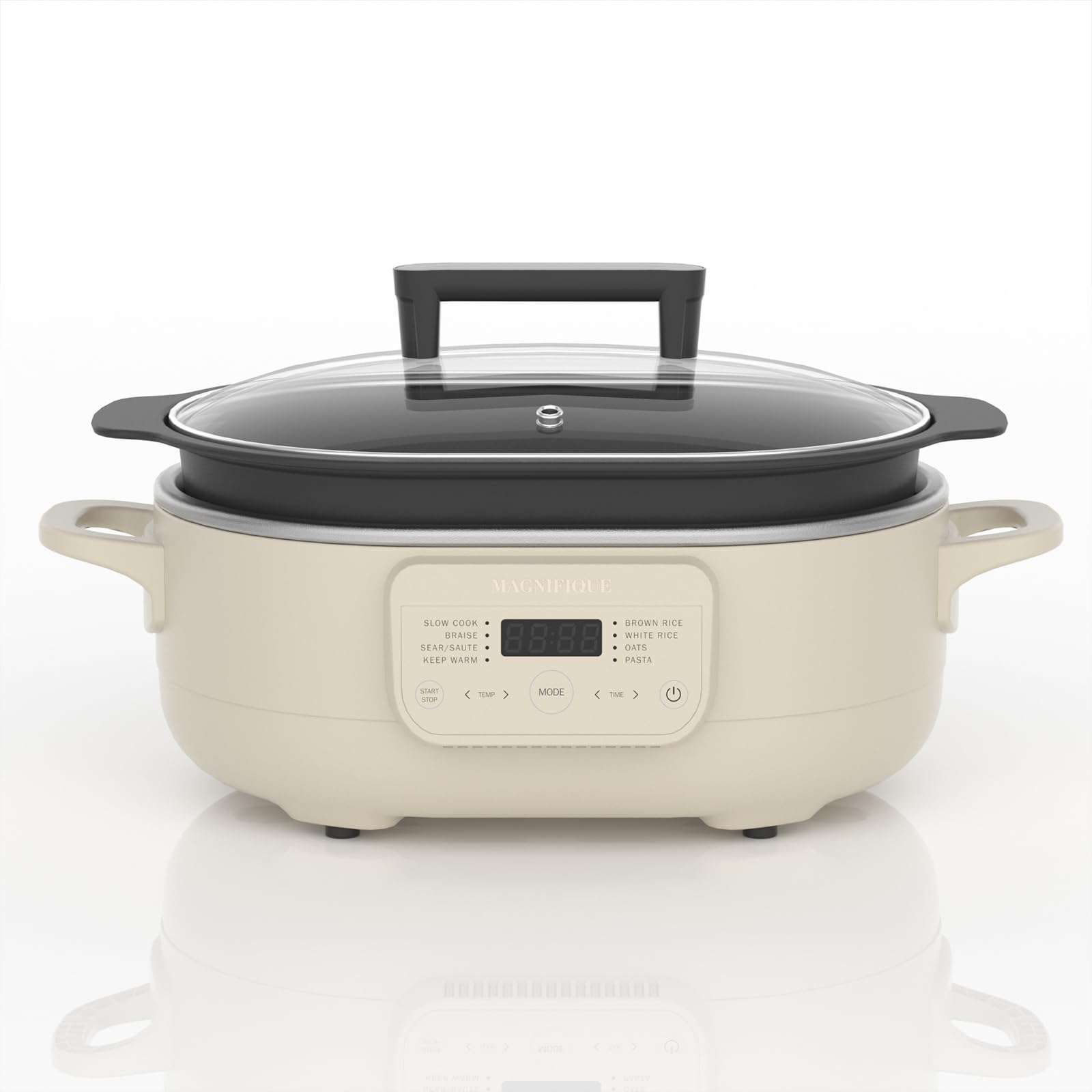 6 Quart Multi-Cooker, with 8-in-1 Casserole Programmable Slow Cooker, Dutch Oven, Pasta, Nonstick, Oven Safe Pot to 500°F Oatmeal Oatmeal product image