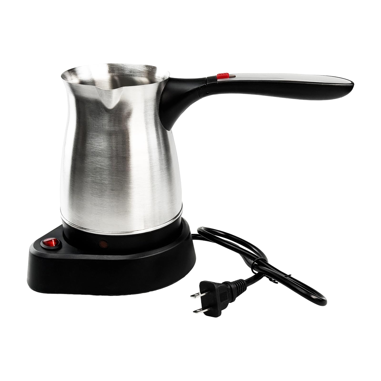 Electric Turkish Coffee Pot, 600ml Stainless Steel Heating Tea Maker Kettle with Foldable Handle, 110V US Plug Turkish Electric Coffee Maker Machine for Home/Travel product image
