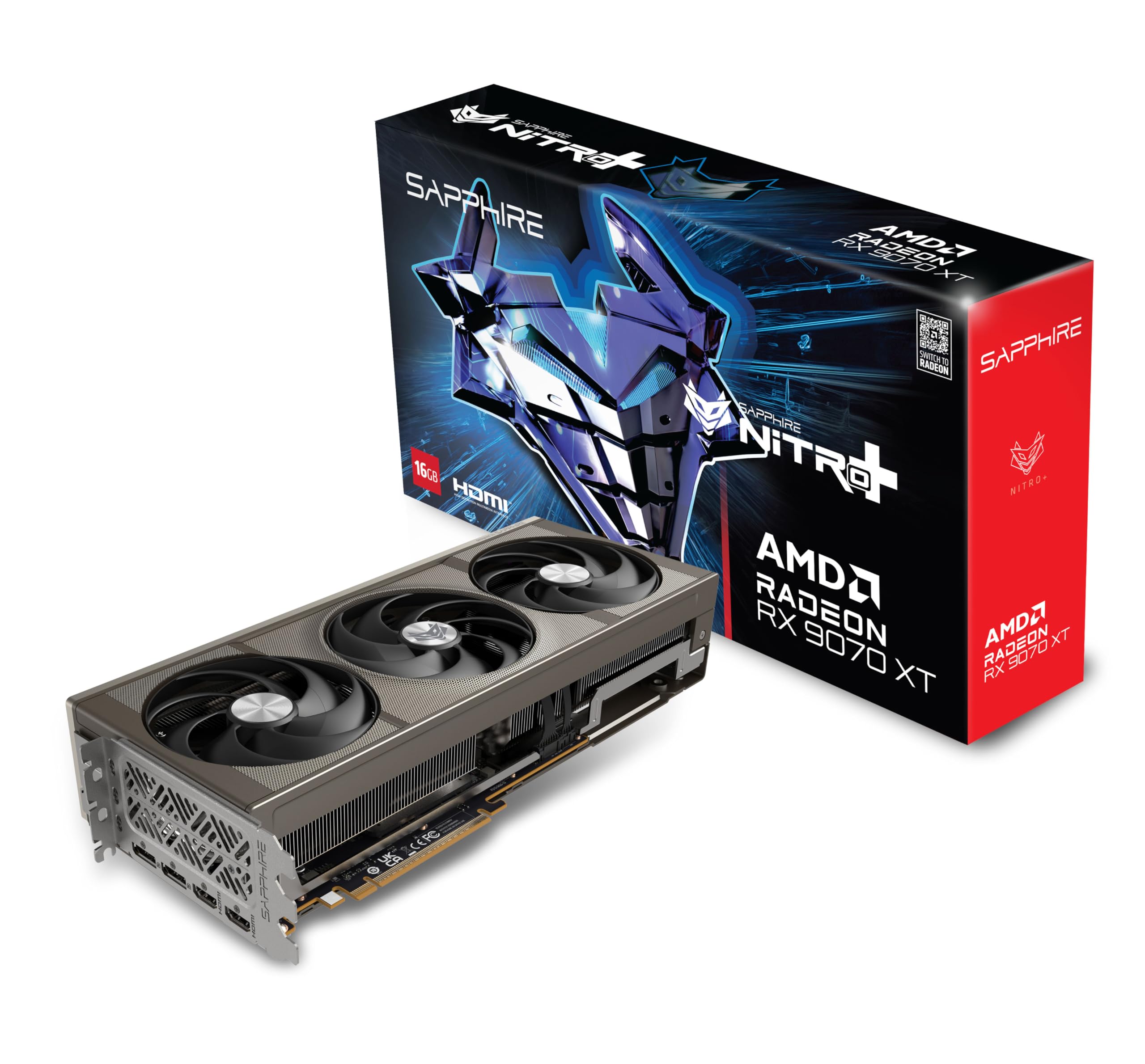 Sapphire 11348-01-20G Nitro+ AMD Radeon™ RX 9070 XT Gaming OC Graphics Card with 16GB GDDR6, AMD RDNA 4 product image