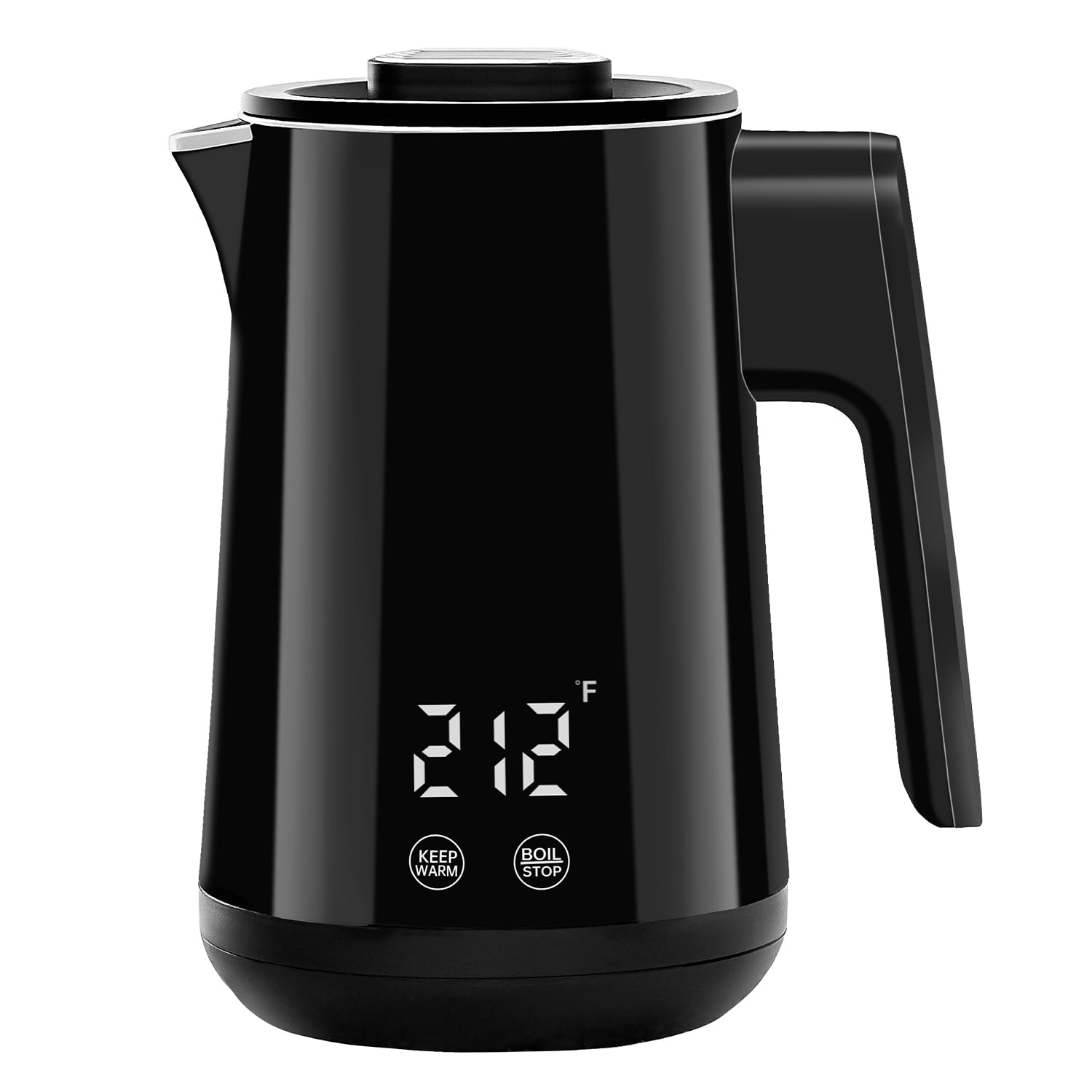 Seehot® 850ml Small Electric Kettle Temperature Control,800W Double Wall Electric Tea Kettle of 304 Stainless Steel,5 Temp Presets,Hot Water Kettle Electric,Auto Shut Off for Tea and Coffee-Black product image