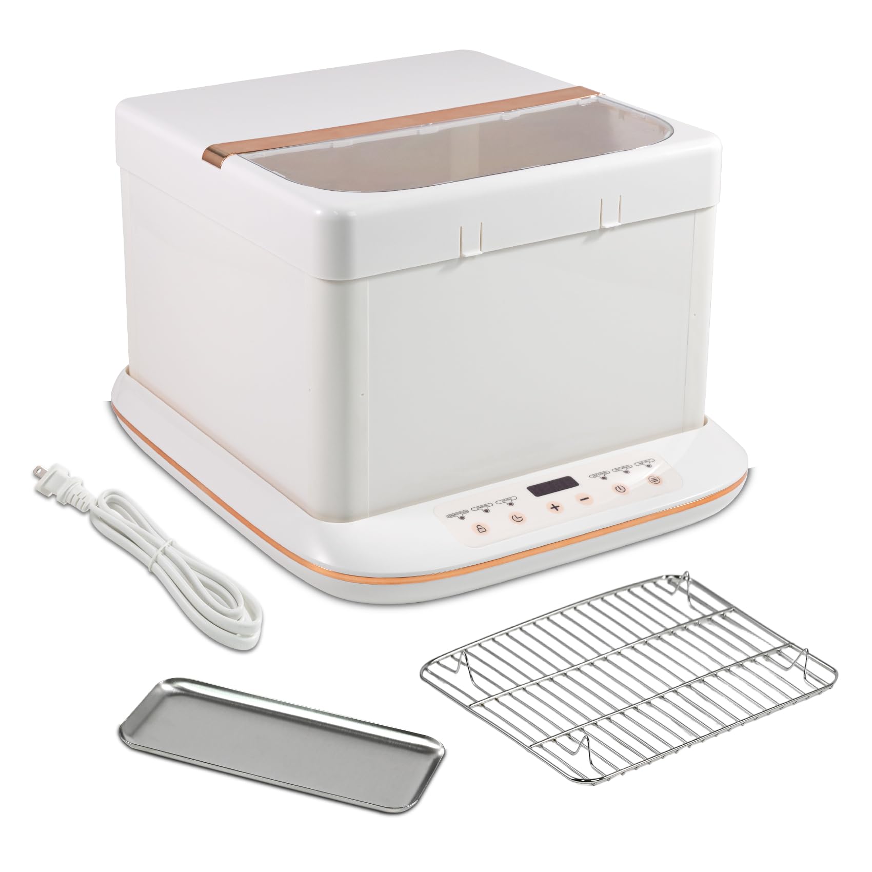 Folding Bread Proofing Box &Slow Cooker 0-120℃ Temp Control &10H Timer Designed for Home Baking Suitable for Bread Fermentation,Bread Baking,Pizza,Yogurt,Chocolate Tempering,Stews,Tea product image