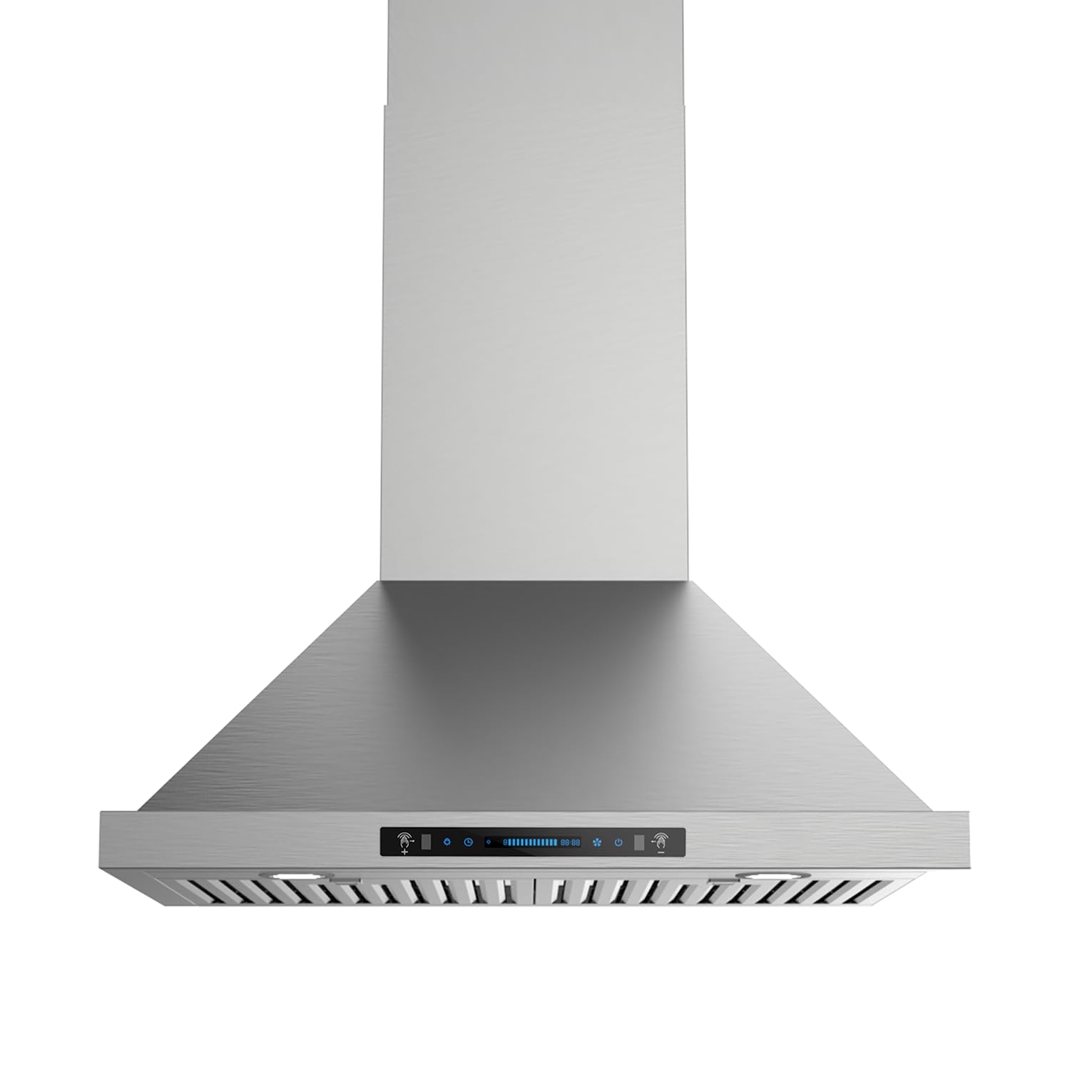 JOCO 30 Inch Wall Mount Range Hood, 900 CFM Stainless Steel Kitchen Chimney Vent Hood, Convertible for Ducted or Ductless Installation, 4-Speed Gesture/Touch/Remote Control P02-30G product image