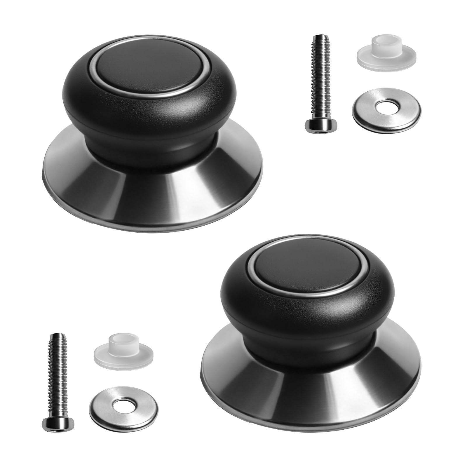2Pcs Pot Lid Knobs, Bakelite Pot Lid Handle, Heat Resistant and Prevent Static Electricity, Great for Slow Cookers, Casserole Kettle Cover Glass Saucepan and Kitchen Cookware Covers product image